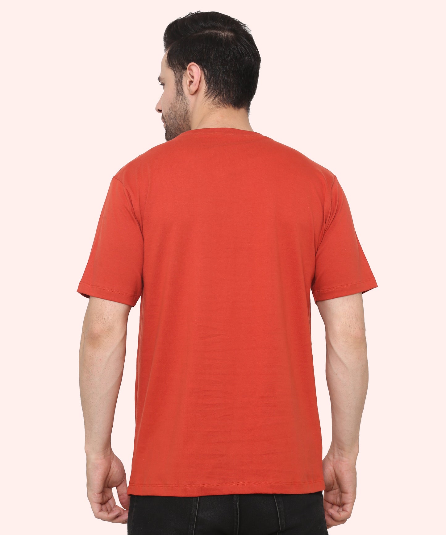 Classic Relaxed Fit Men T-shirts Orange