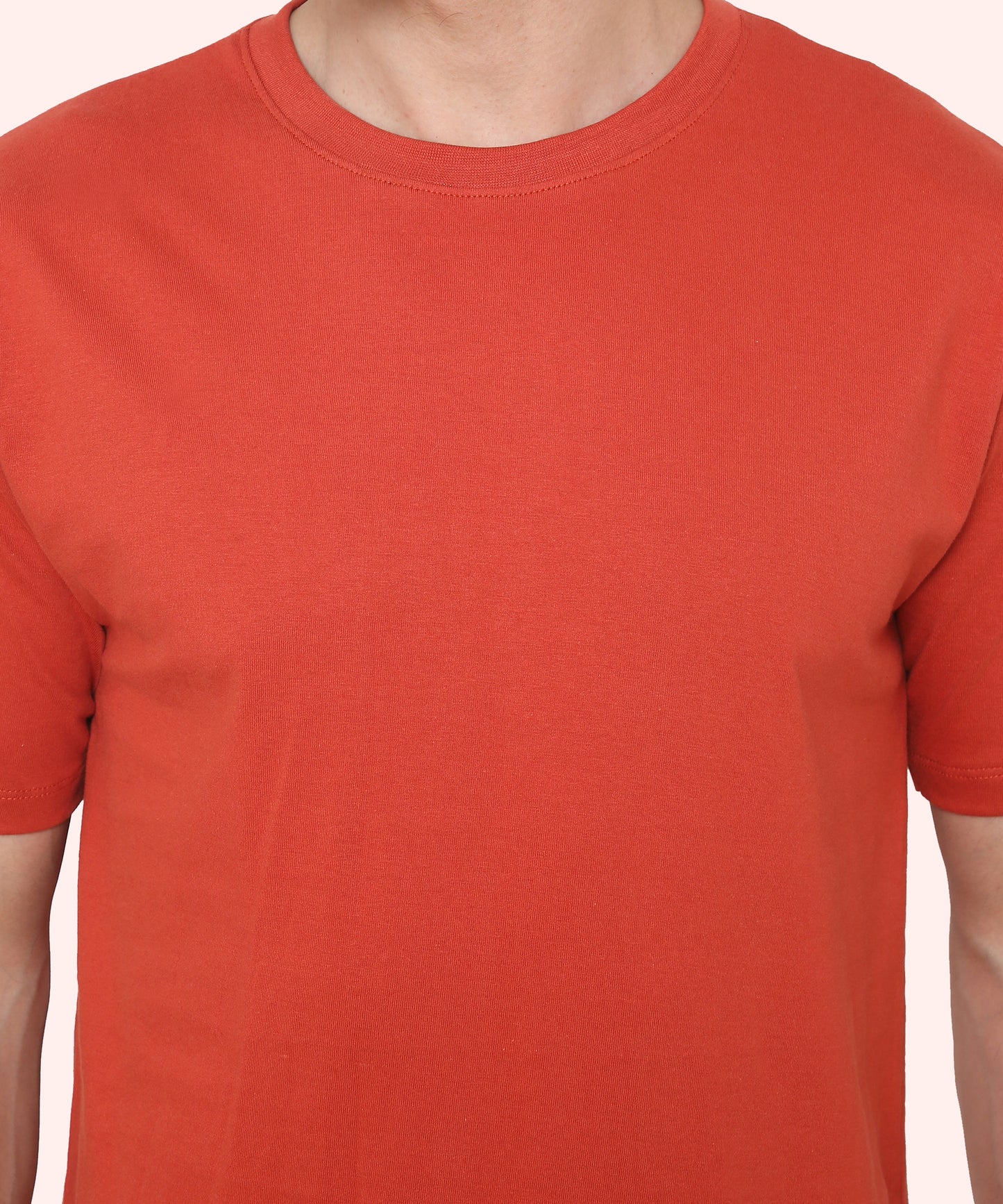 Classic Relaxed Fit Men T-shirts Orange