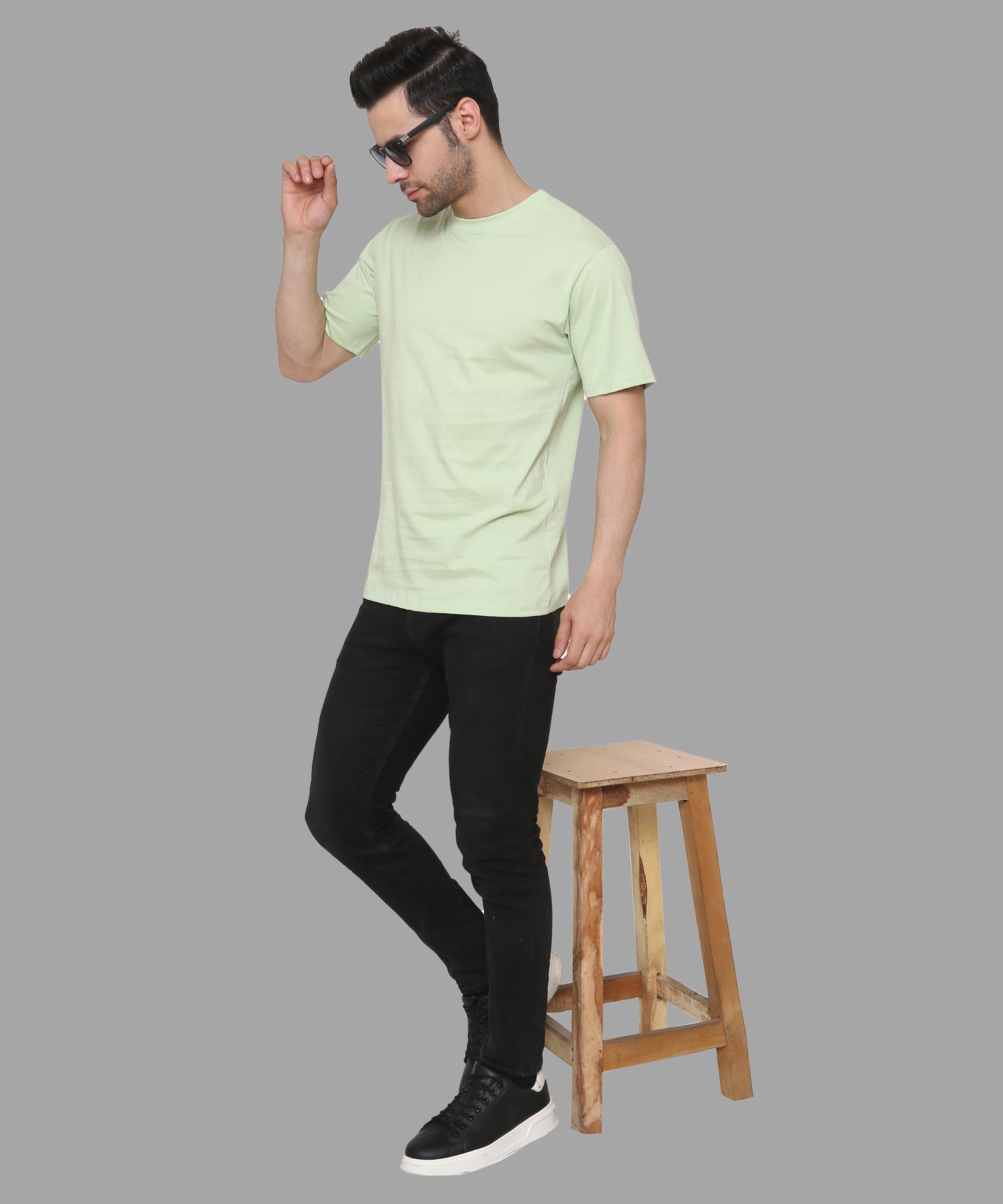 Classic Relaxed Fit Men T-shirts Oceanic Green