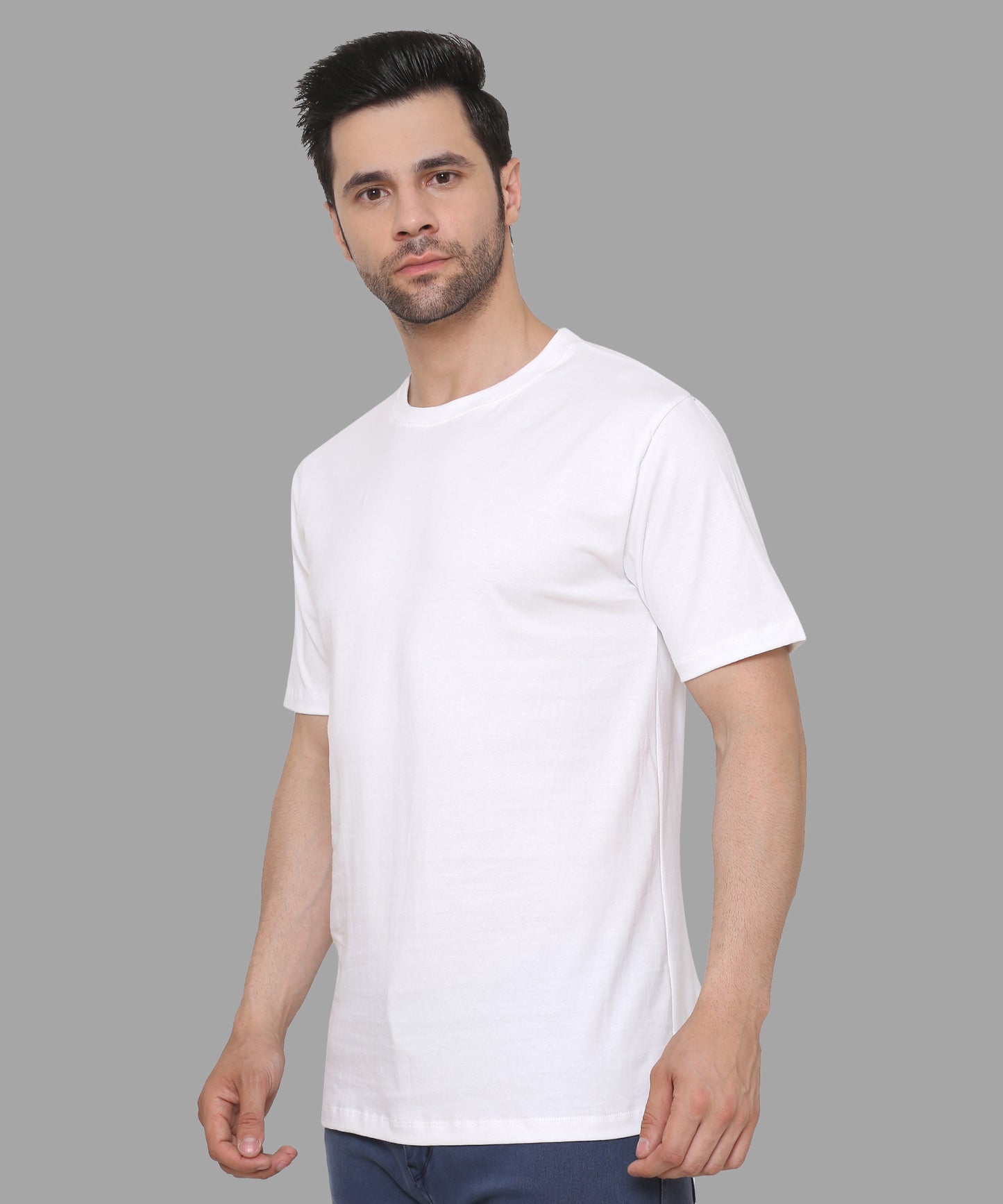Classic Relaxed Fit Men T-shirts White