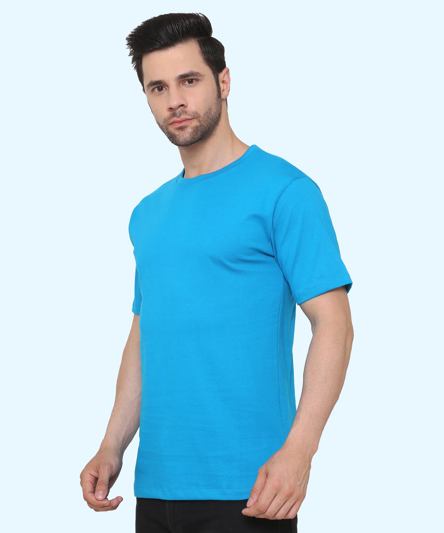 Classic Relaxed Fit Men T-shirts Blue