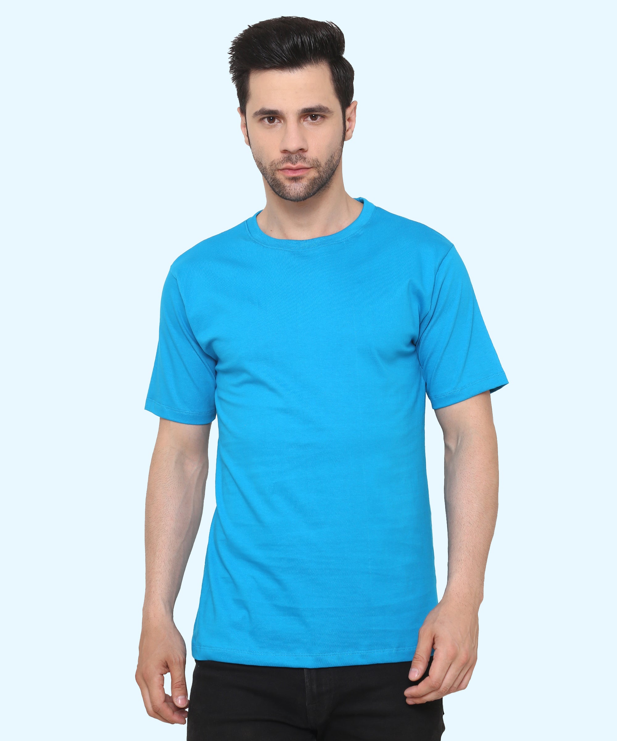 Classic Relaxed Fit Men T-shirts Blue