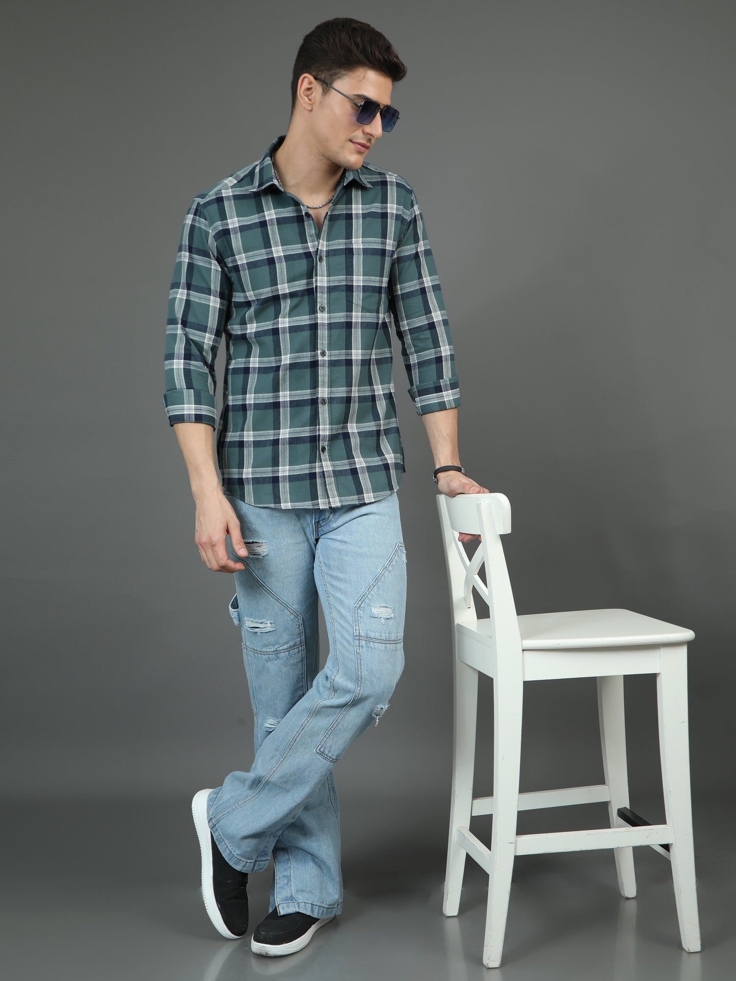 Castleton Green Corduary Check Shirt