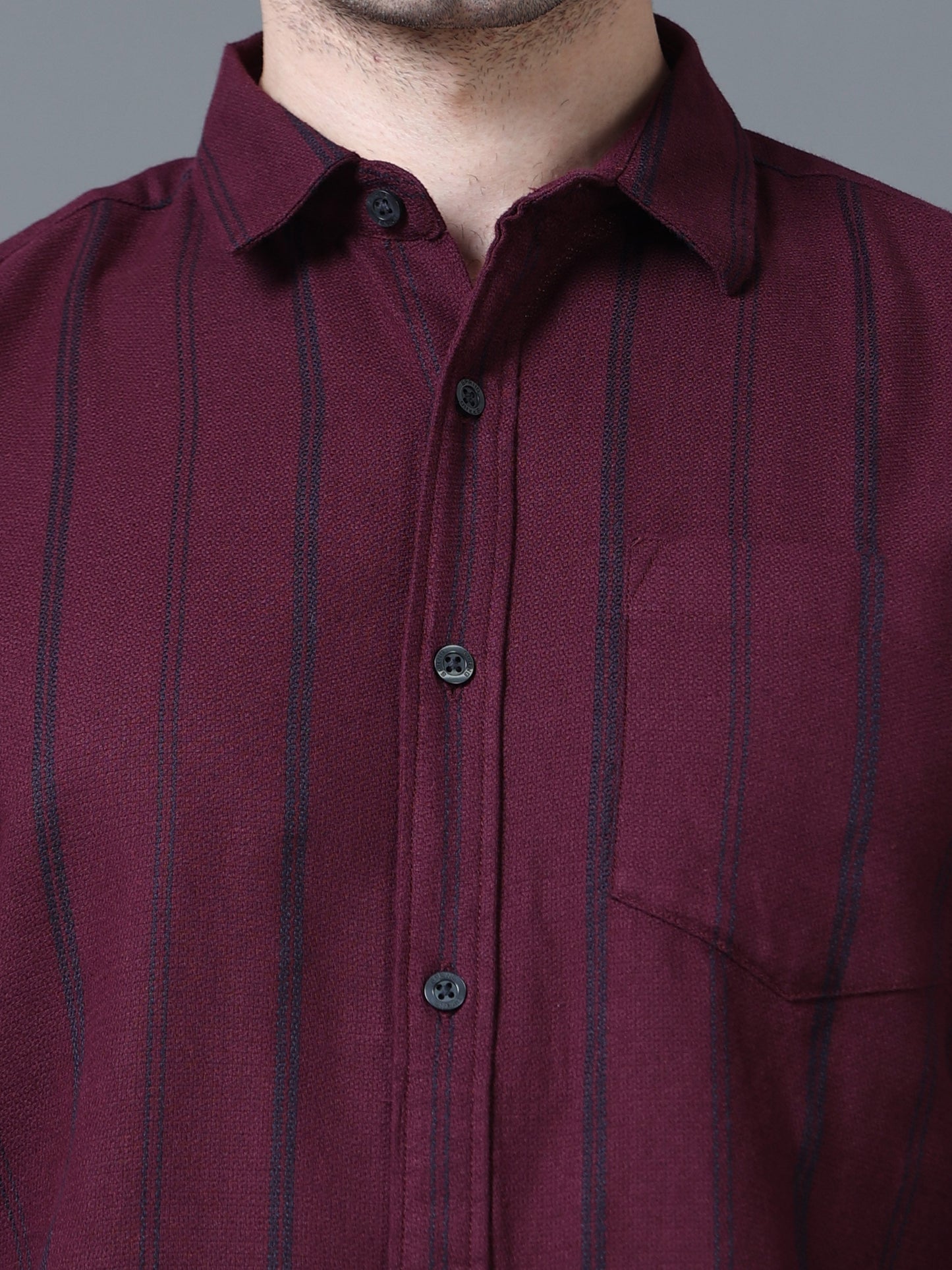 Pencil Dual Maroon Stripe shirt