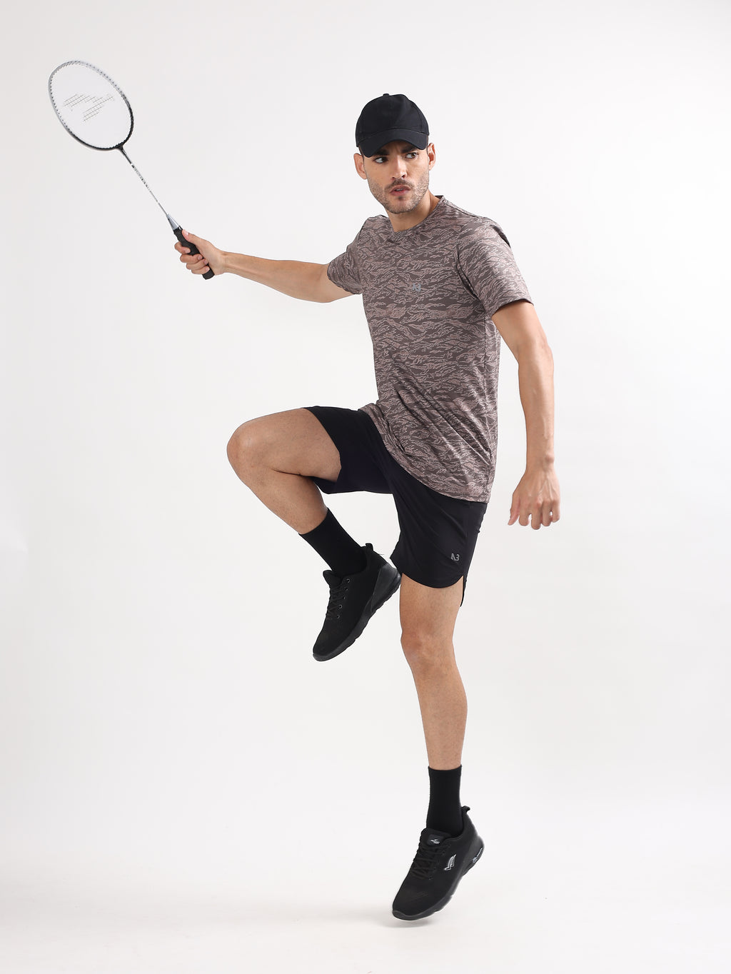 TIGER STRIPE JACQUARD SPORTS T-SHIRT