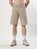COTTON TWILL UTILITY CARGO SHORTS