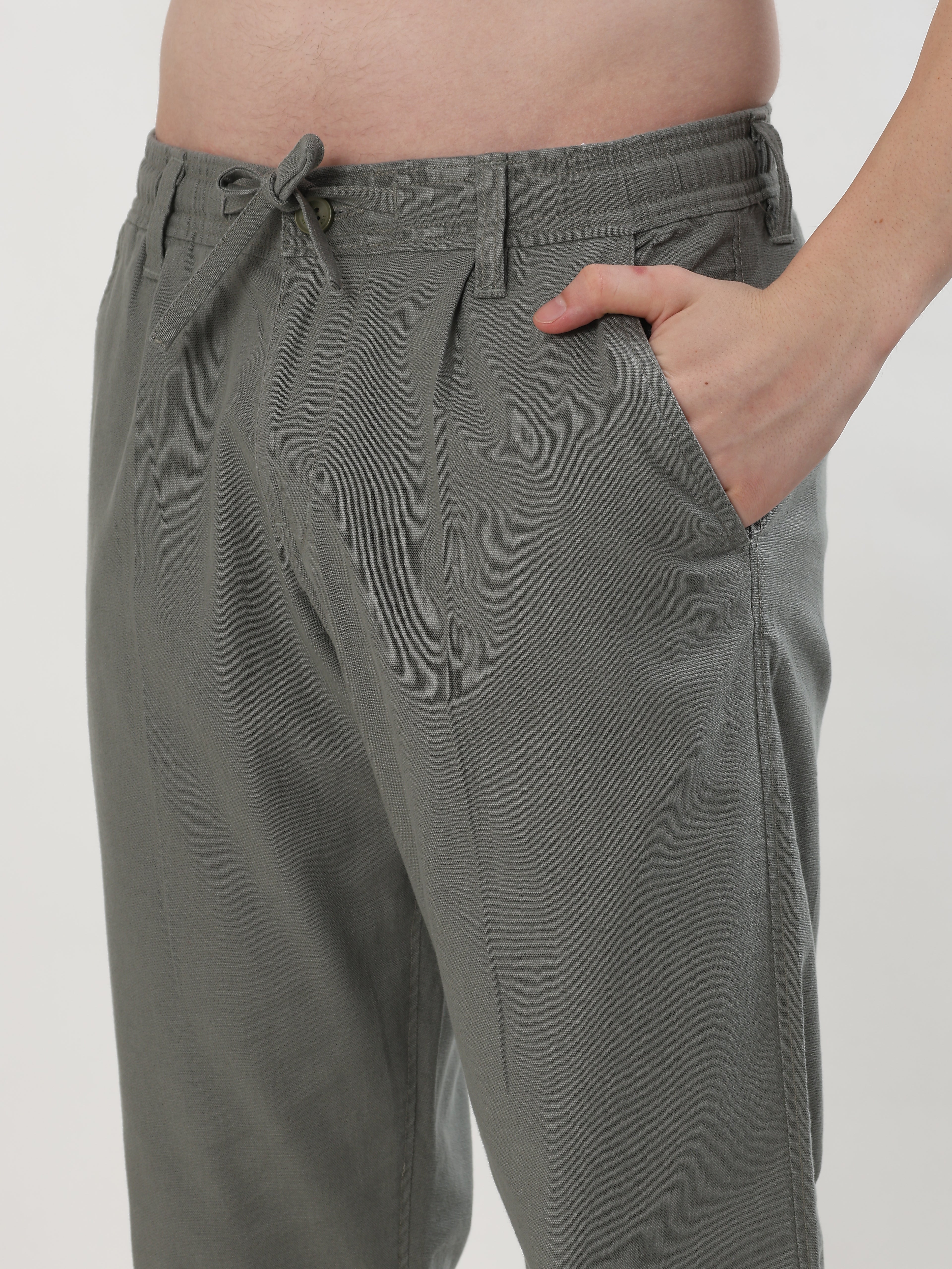 SAGE GREEN MEN'S LINEN CASUAL CO-ORD SET
