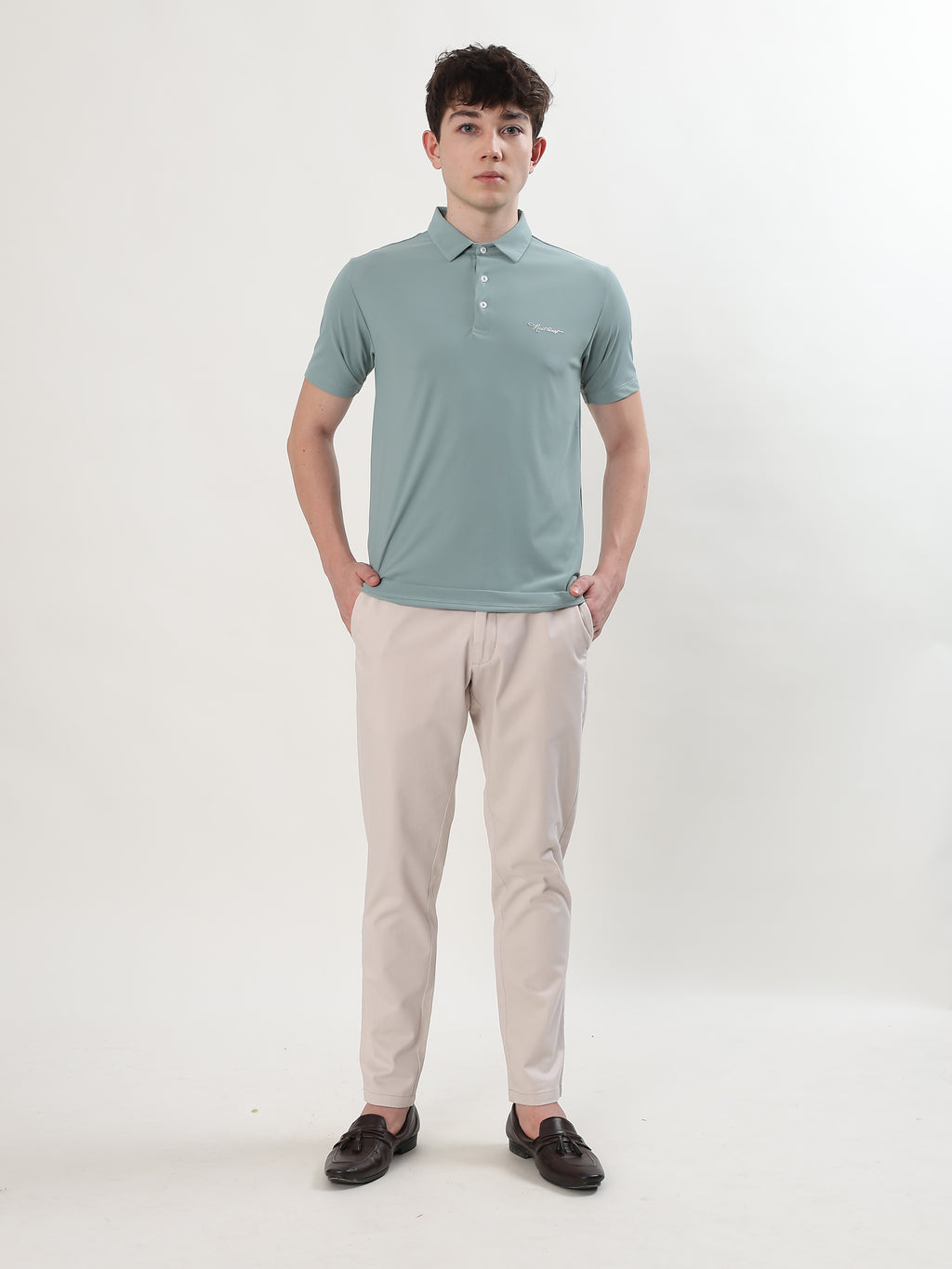 MEN MINT GREEN POLO T-SHIRT