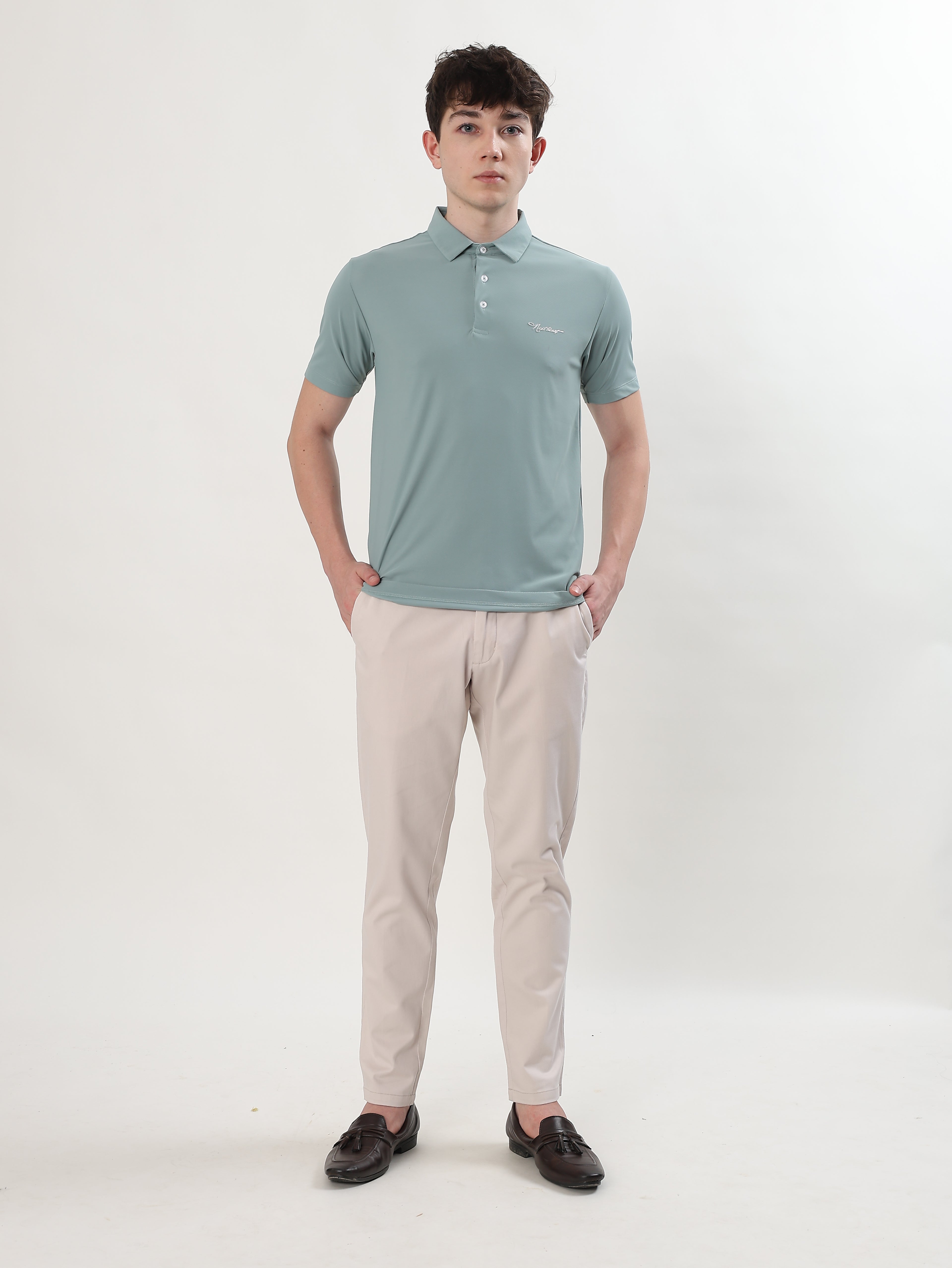 MEN MINT GREEN POLO T-SHIRT