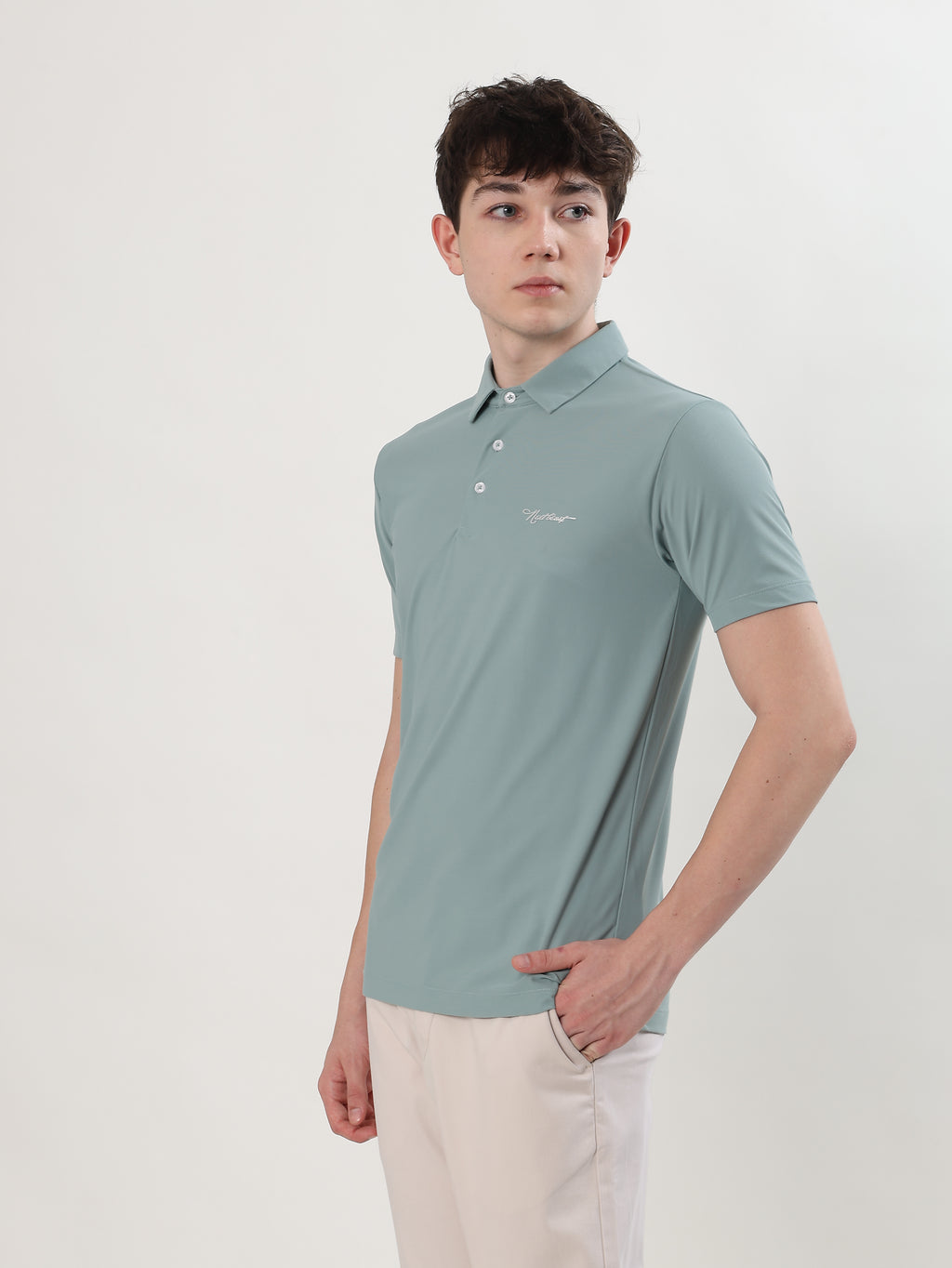MEN MINT GREEN POLO T-SHIRT