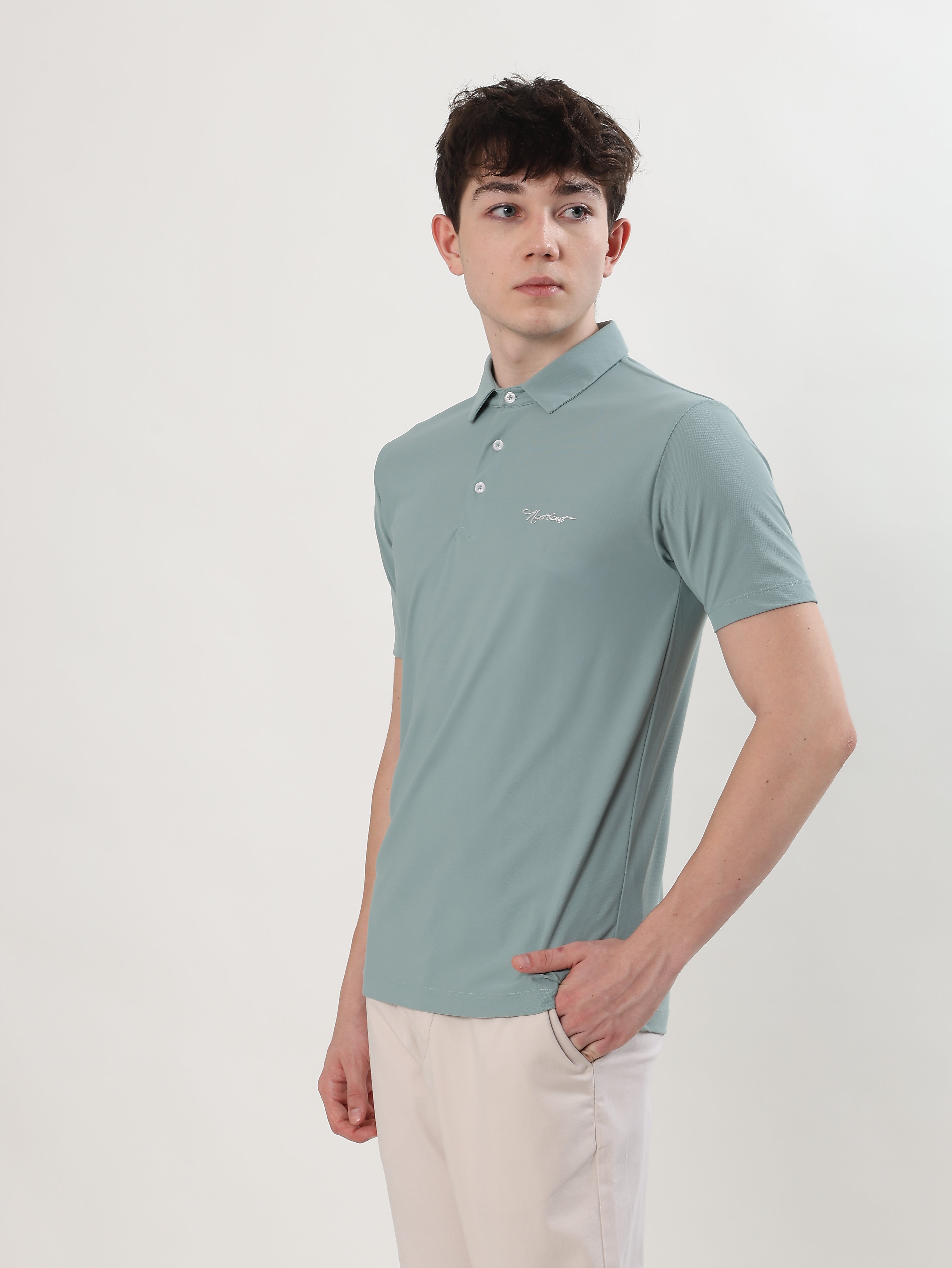 MEN MINT GREEN POLO T-SHIRT