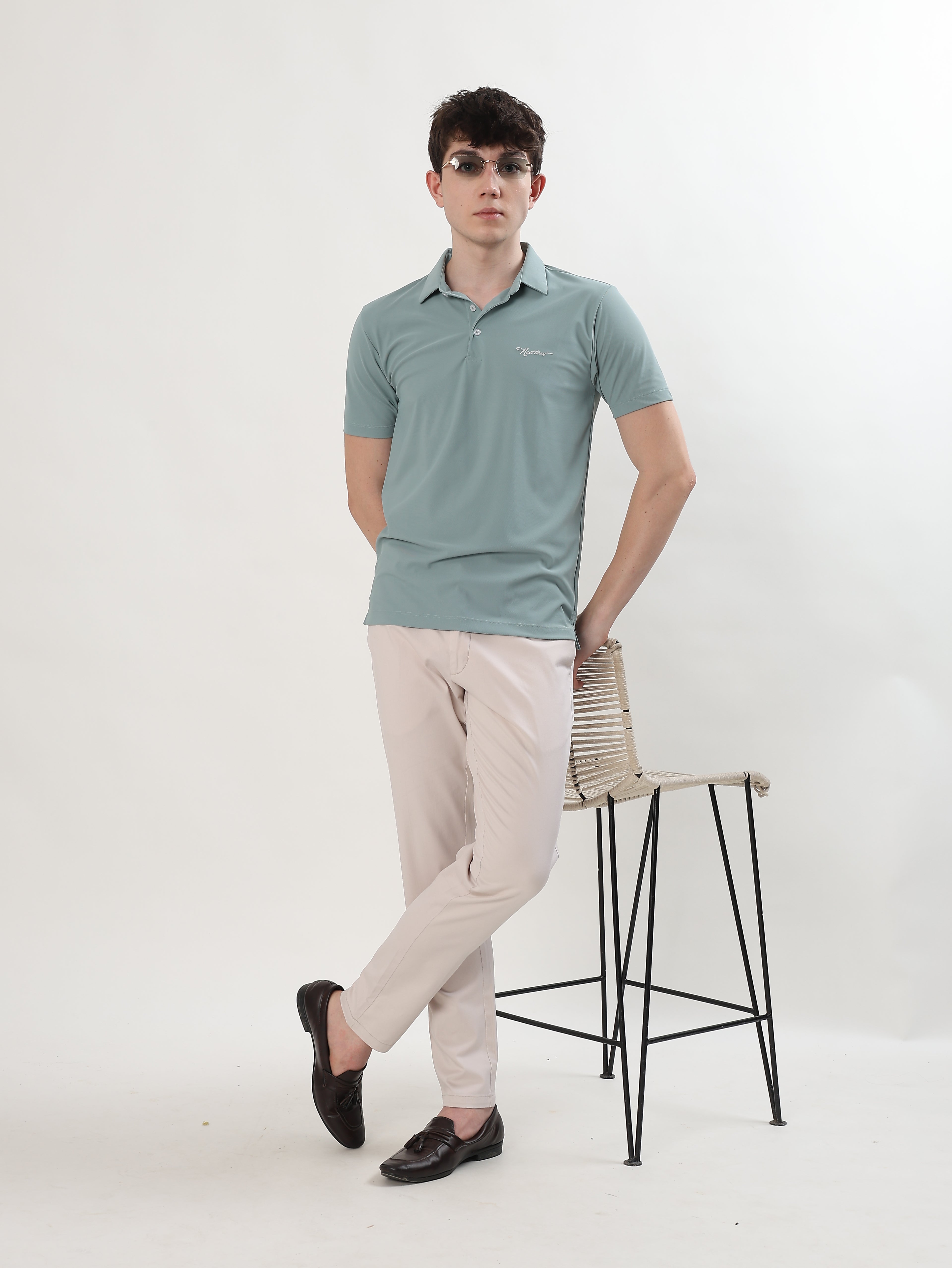 MEN MINT GREEN POLO T-SHIRT