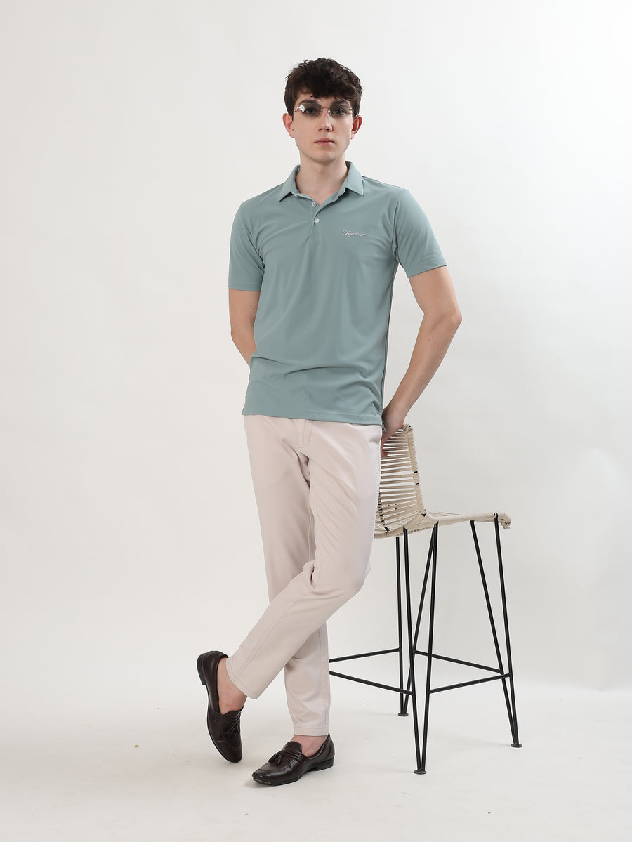 MEN MINT GREEN POLO T-SHIRT