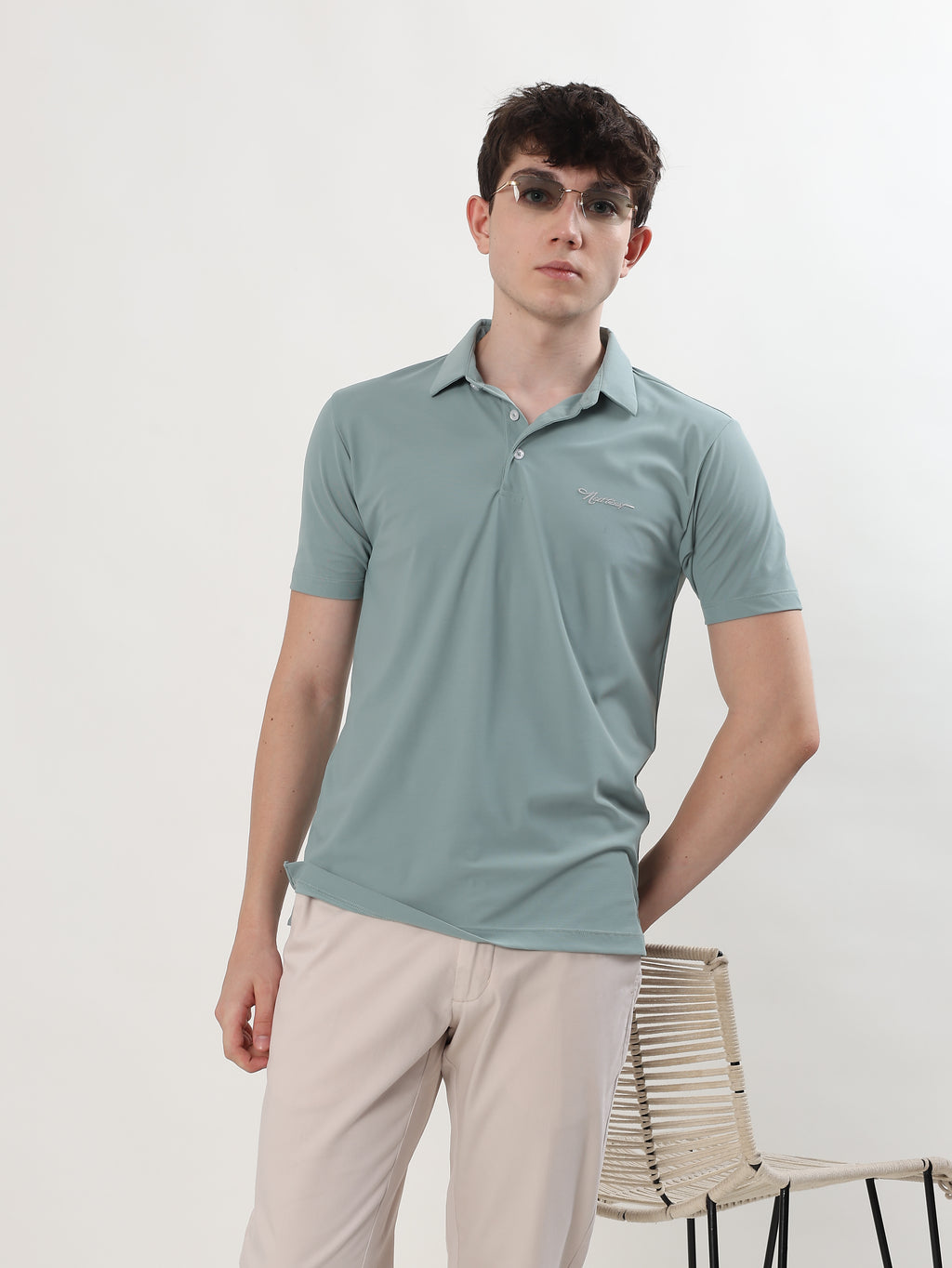 MEN MINT GREEN POLO T-SHIRT
