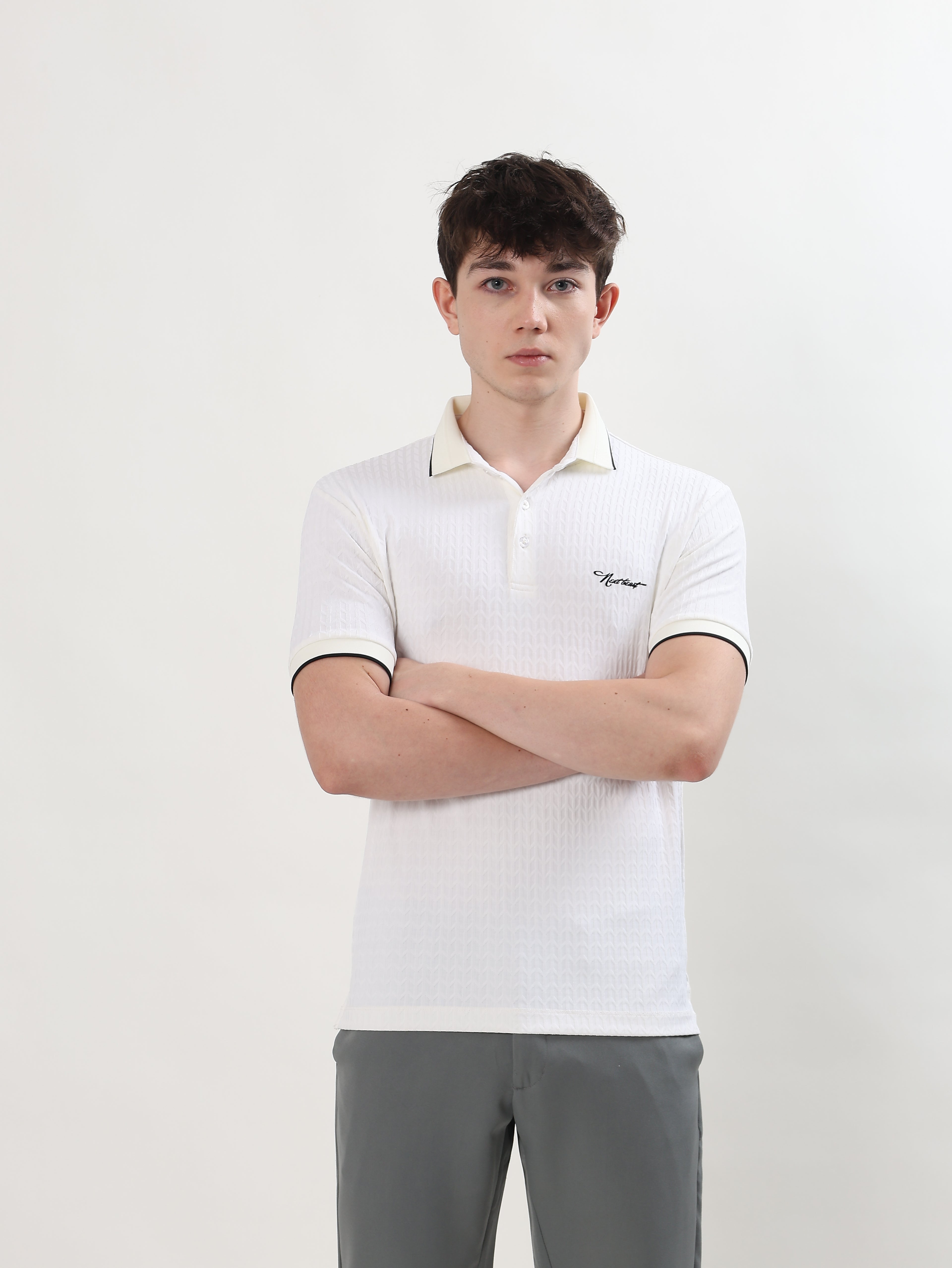 OFF-WHITE REGULAR FIT POLO T-SHIRT