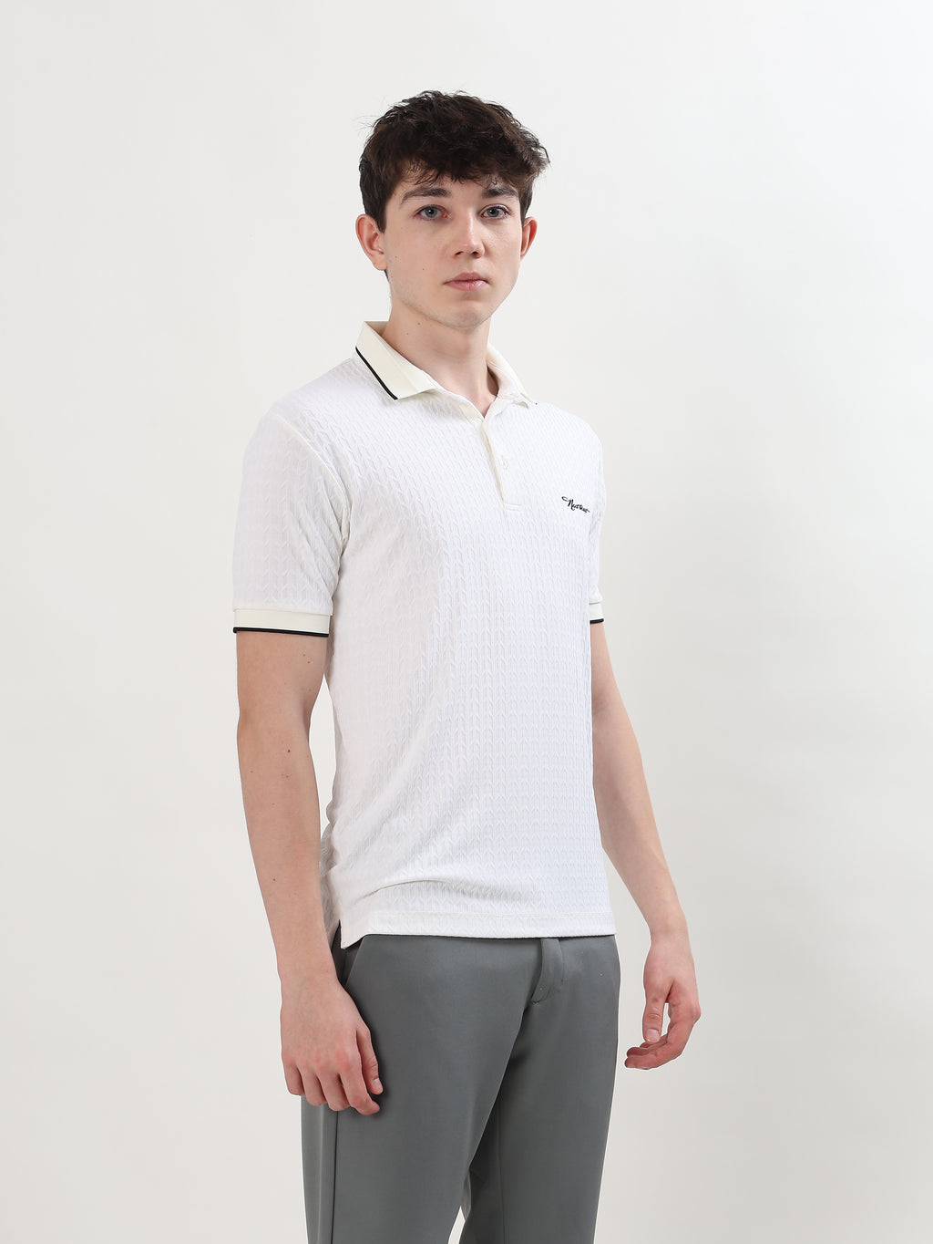 OFF-WHITE REGULAR FIT POLO T-SHIRT