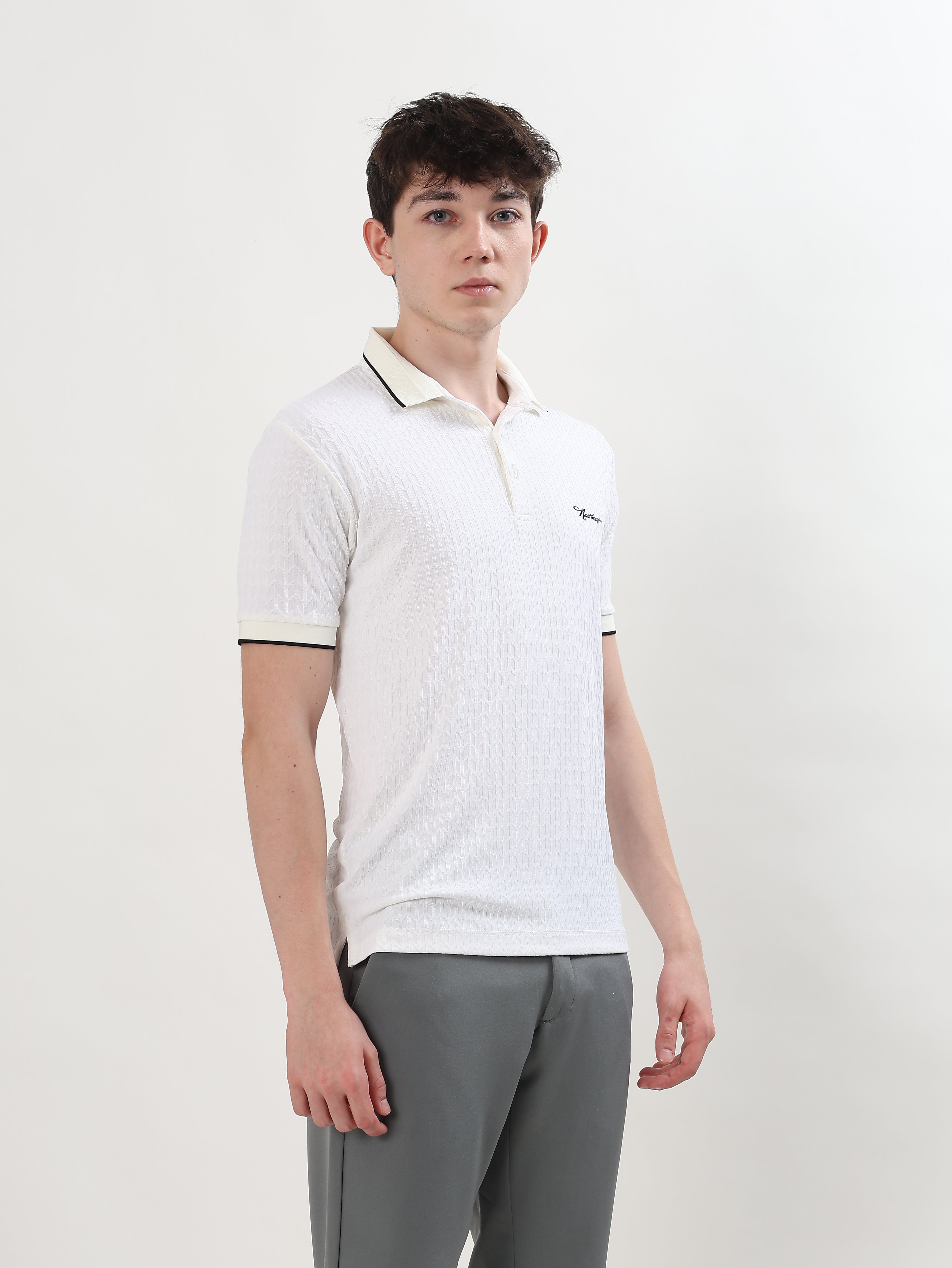 OFF-WHITE REGULAR FIT POLO T-SHIRT