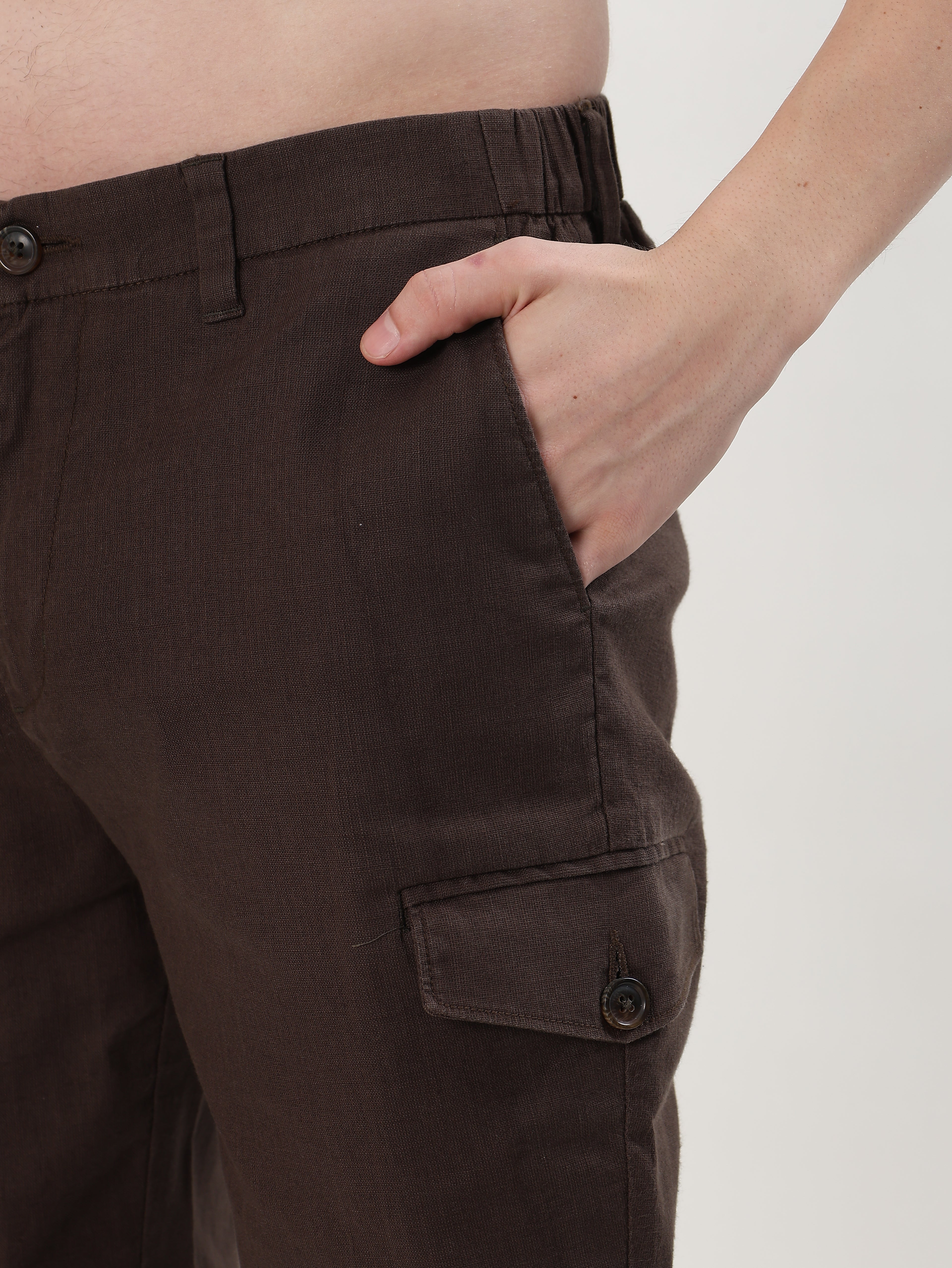 MEN'S DARK BROWN CHINOS PANTS
