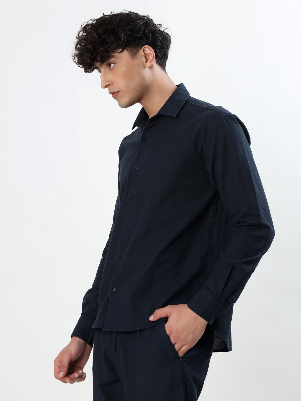 NAVY BLUE MEN'S SMART-CASUAL CO-ORD SET