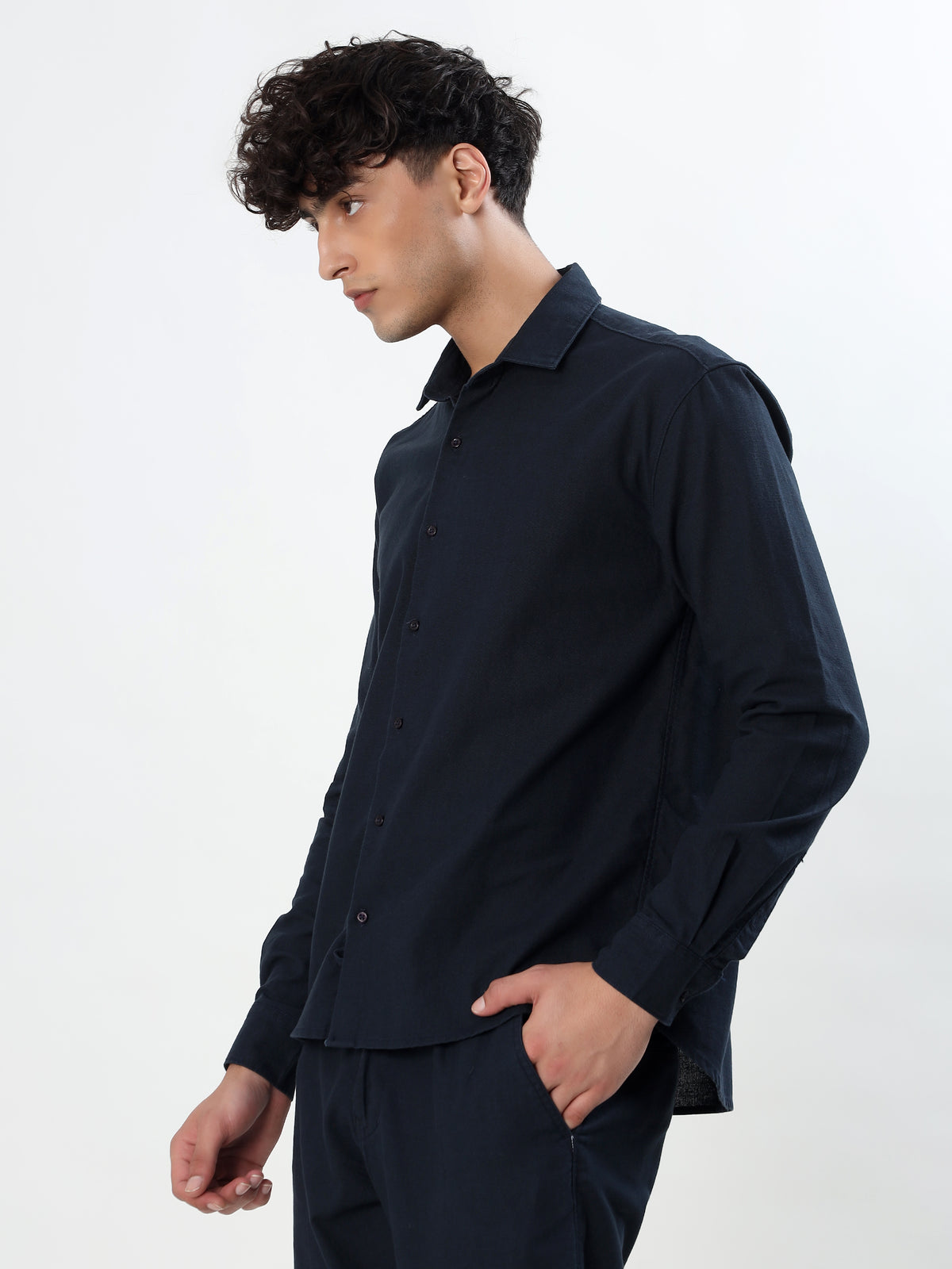 NAVY BLUE MEN'S SMART-CASUAL CO-ORD SET