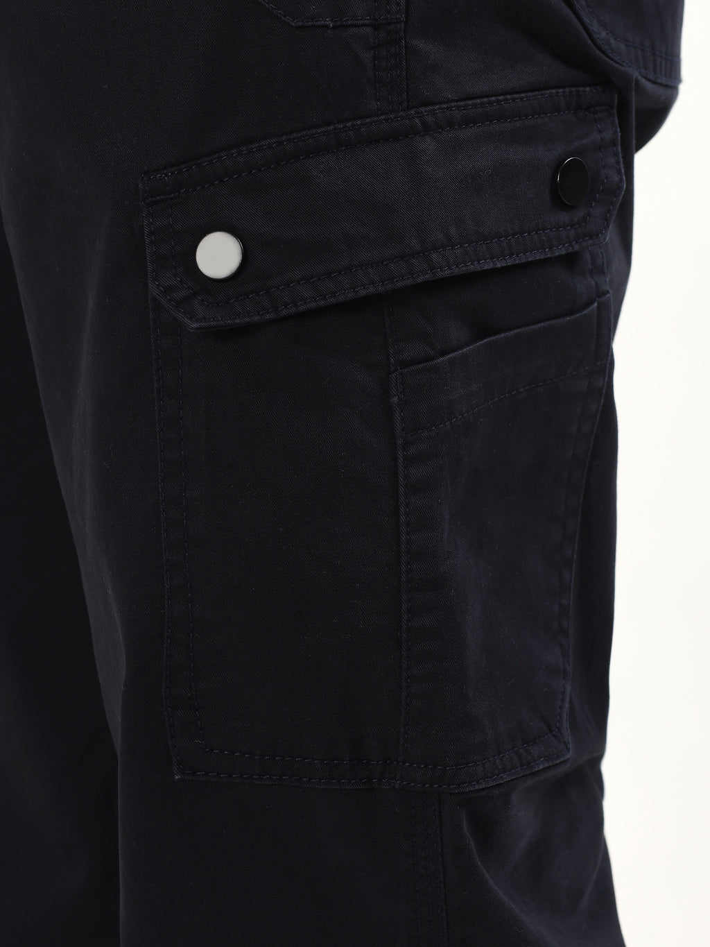 DEEP NAVY BLUE MULTI-POCKET CARGO PANTS