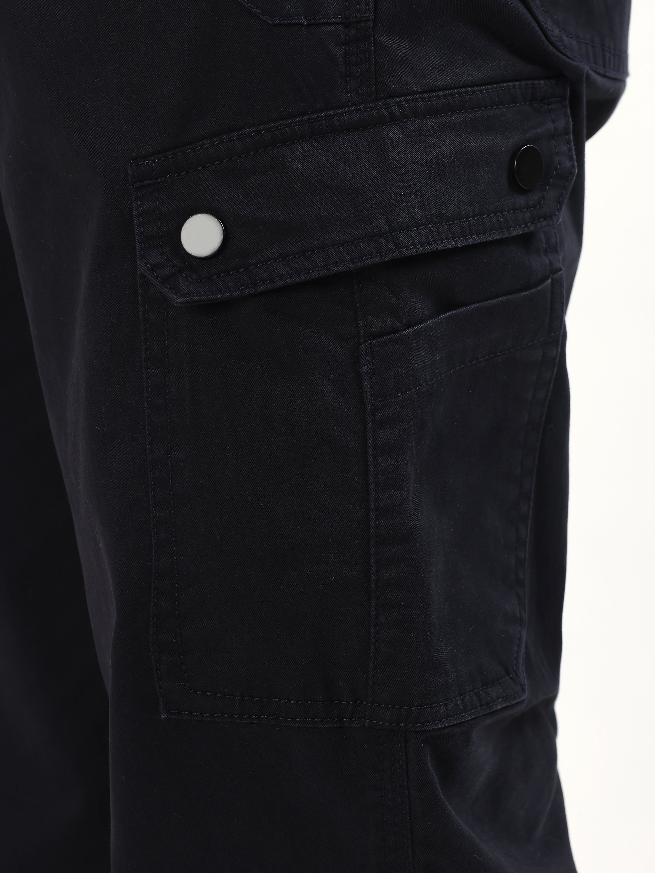 DEEP NAVY BLUE MULTI-POCKET CARGO PANTS