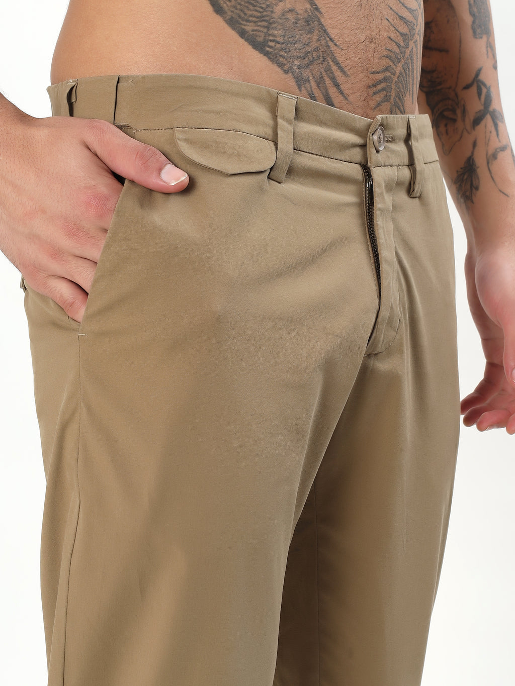 MEN'S KHAKI SLIM FIT CHINOS