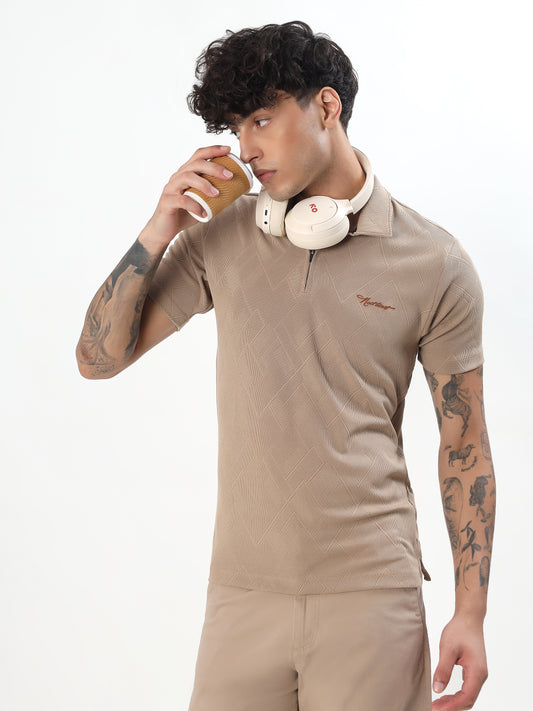 NEXTBEAST DESERT MATRIX PERFORMANCE POLO T-SHIRT