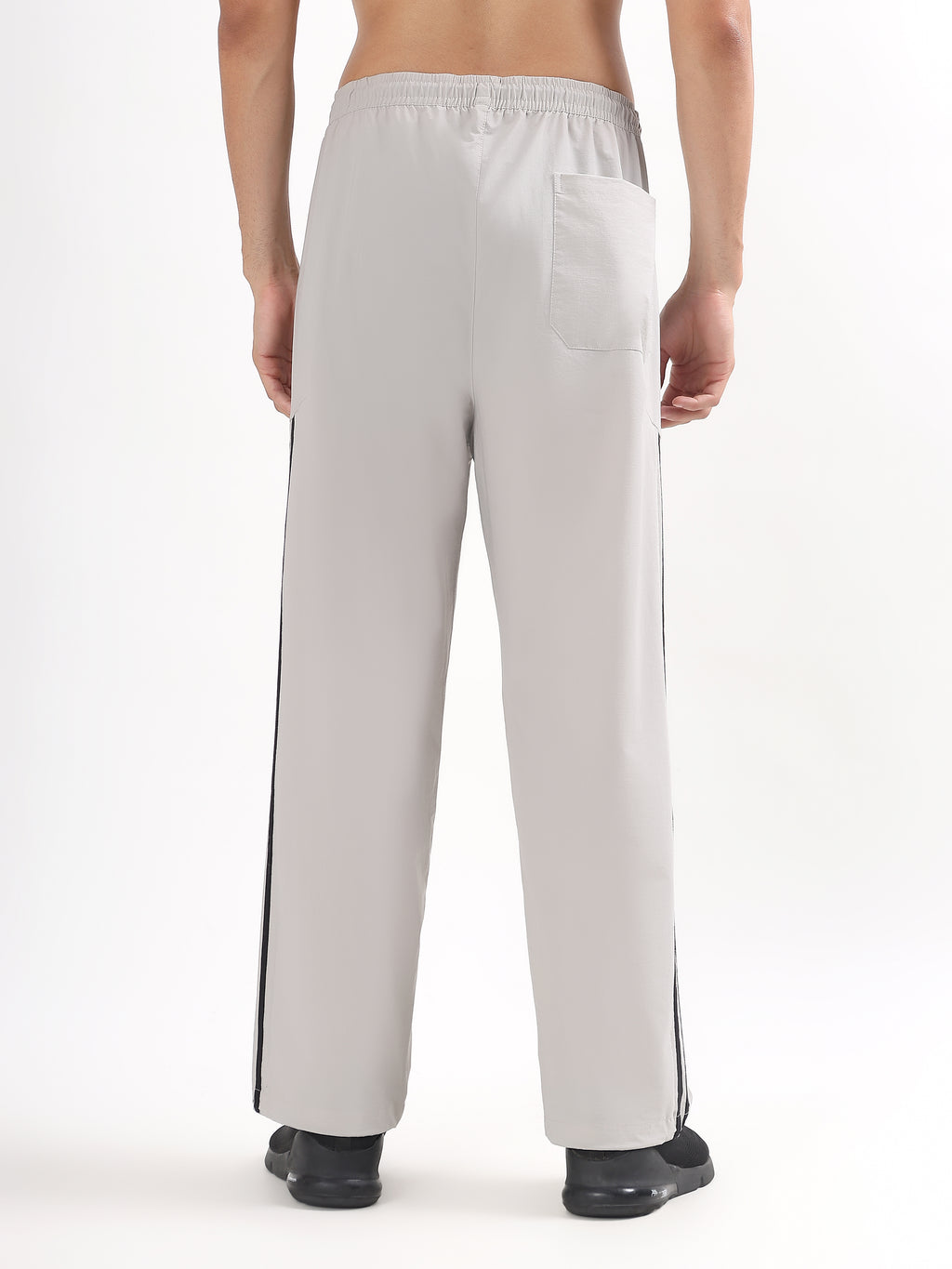 SIDE-STRIPE RELAXED FIT SPORTS TRACK PANTS