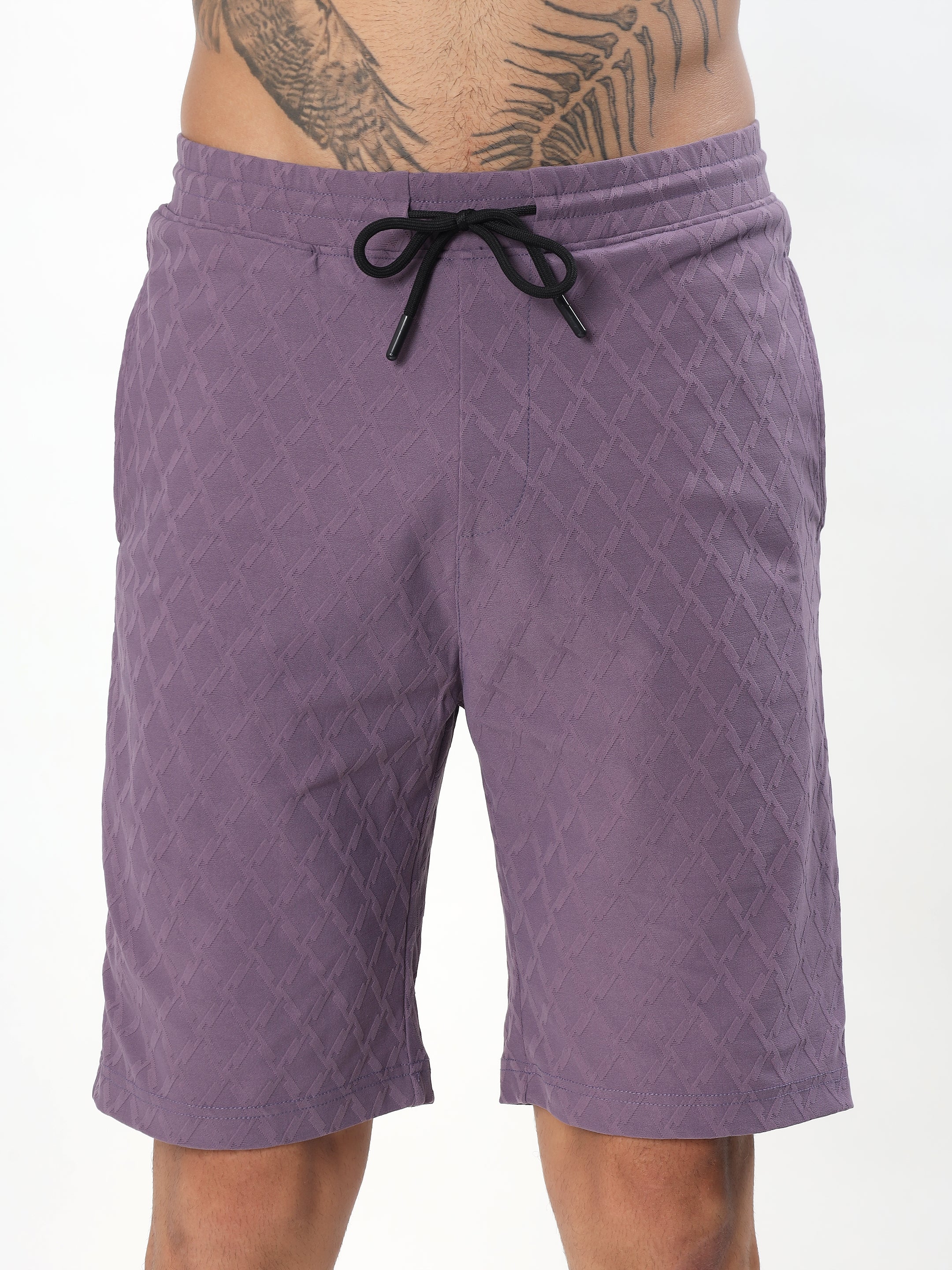 DUSTY MAUVE JACQUARD POLO CO-ORD SET