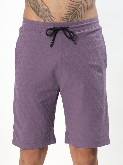 DUSTY MAUVE JACQUARD POLO CO-ORD SET