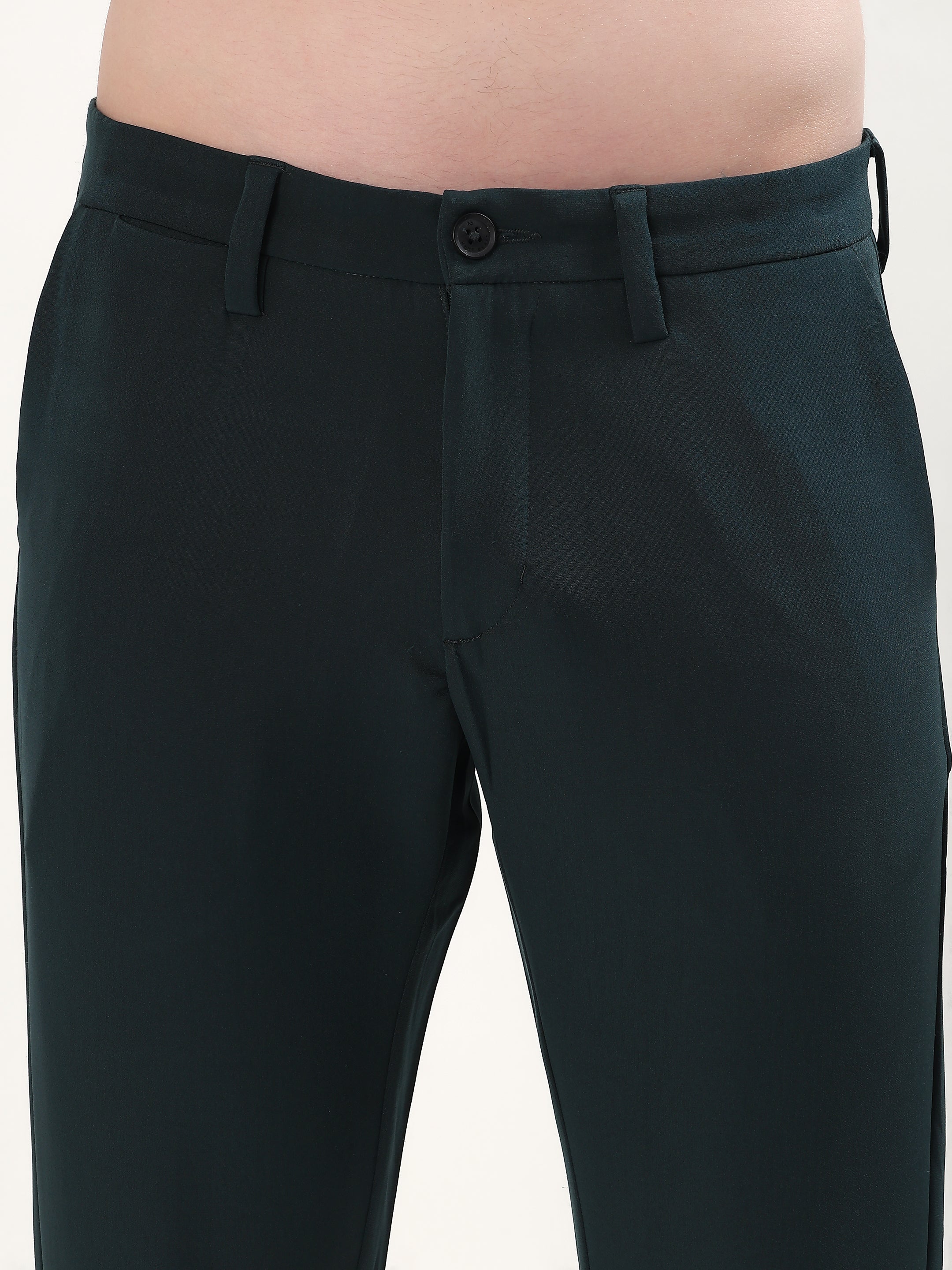 MEN'S GREEN SLIM FIT CHINOS