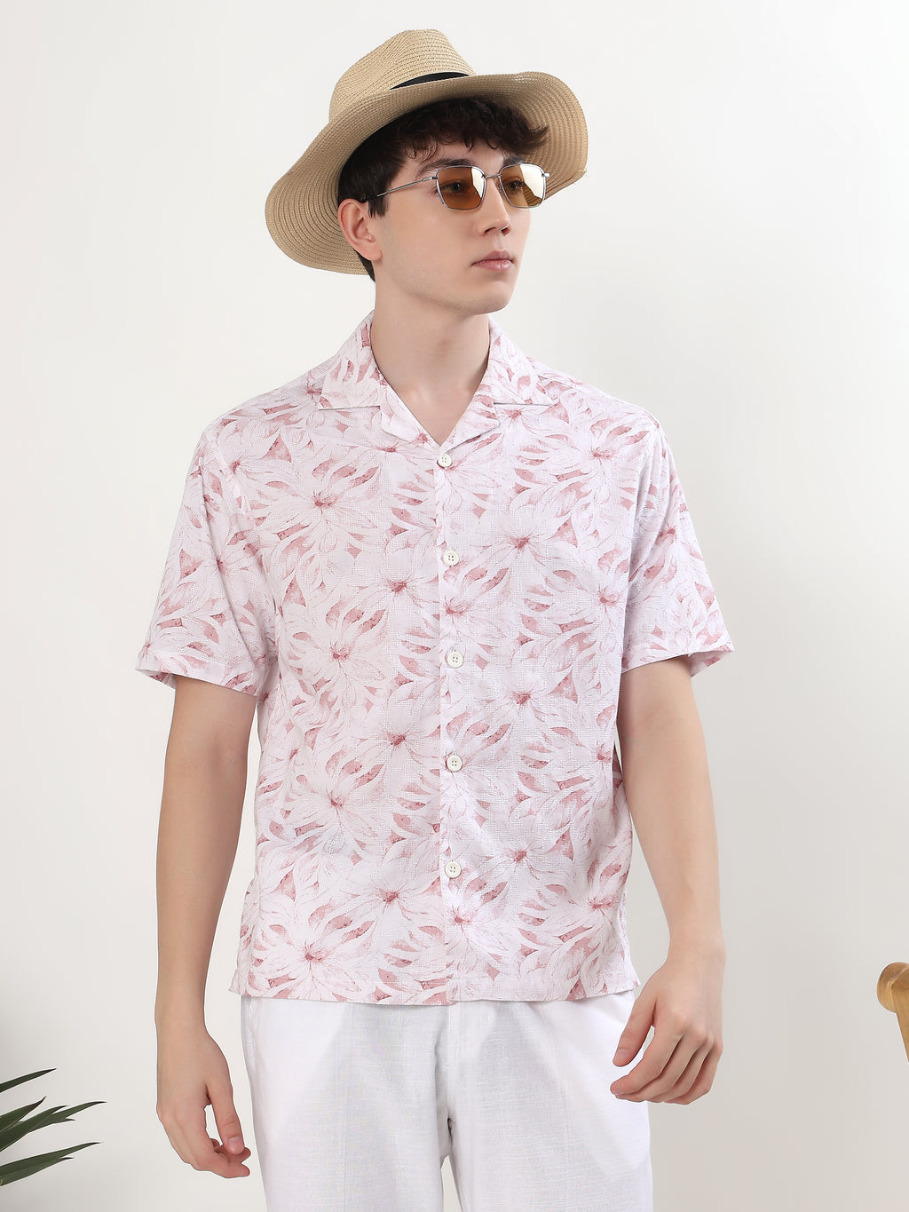 BLUSH PINK & WHITE TROPICAL FLORAL RESORT