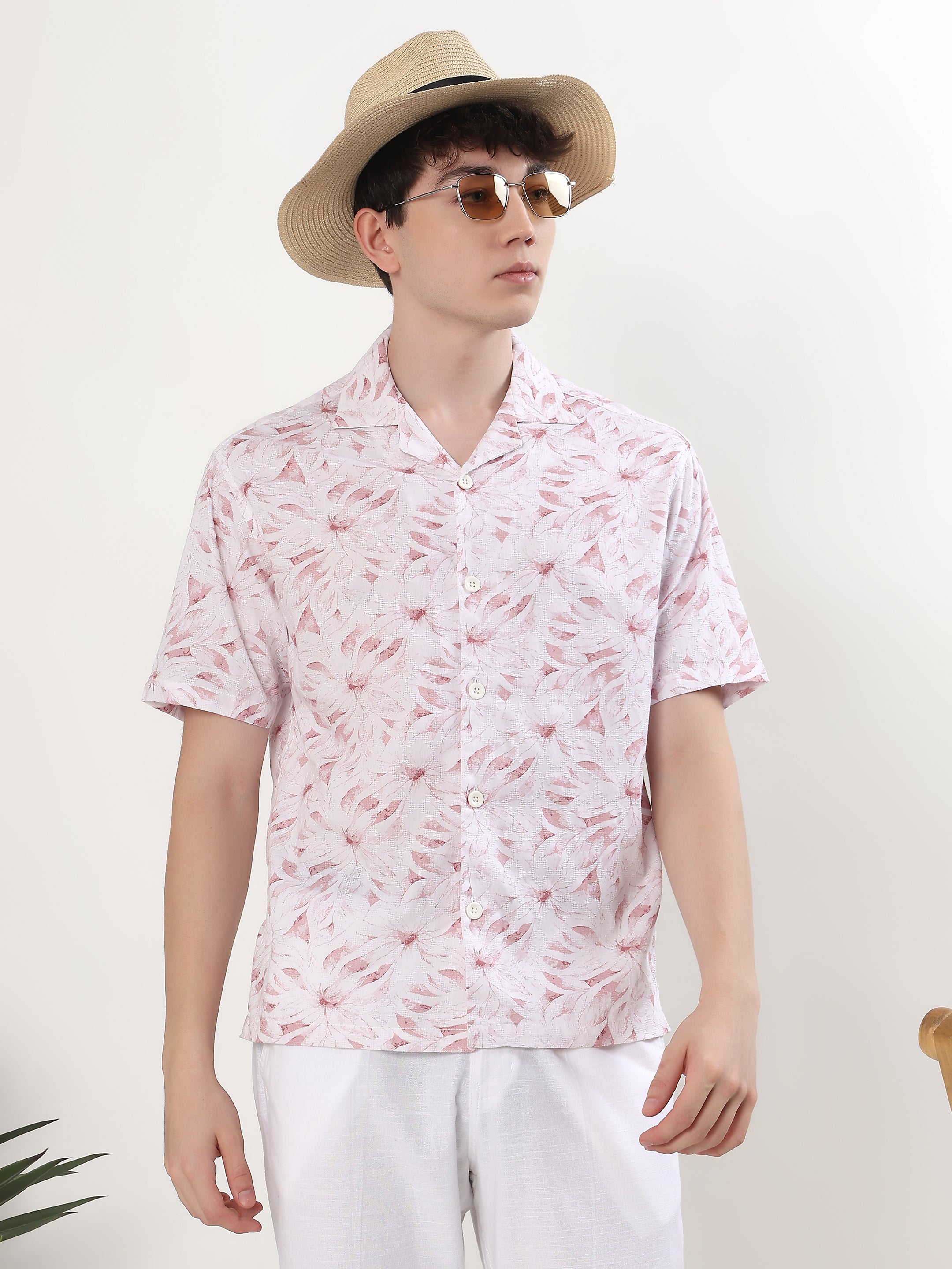 BLUSH PINK & WHITE TROPICAL FLORAL RESORT