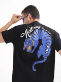 BLACK TIGER GRAPHIC PRINT OVERSIZED T-SHIRT
