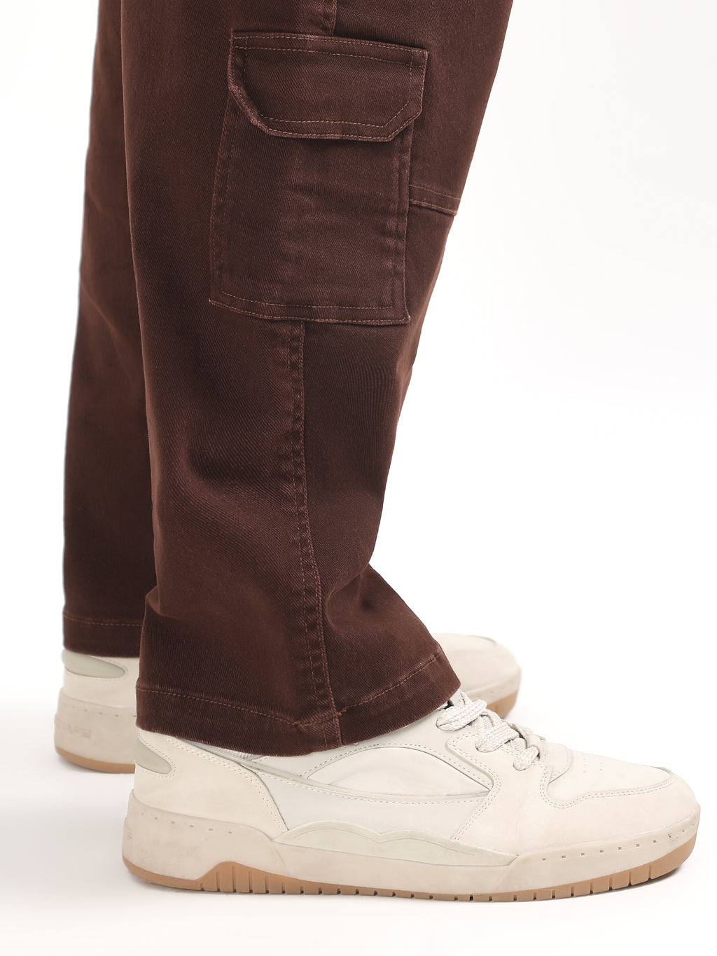 MEN'S BROWN UTILITY CARGO BAGGY PANTS