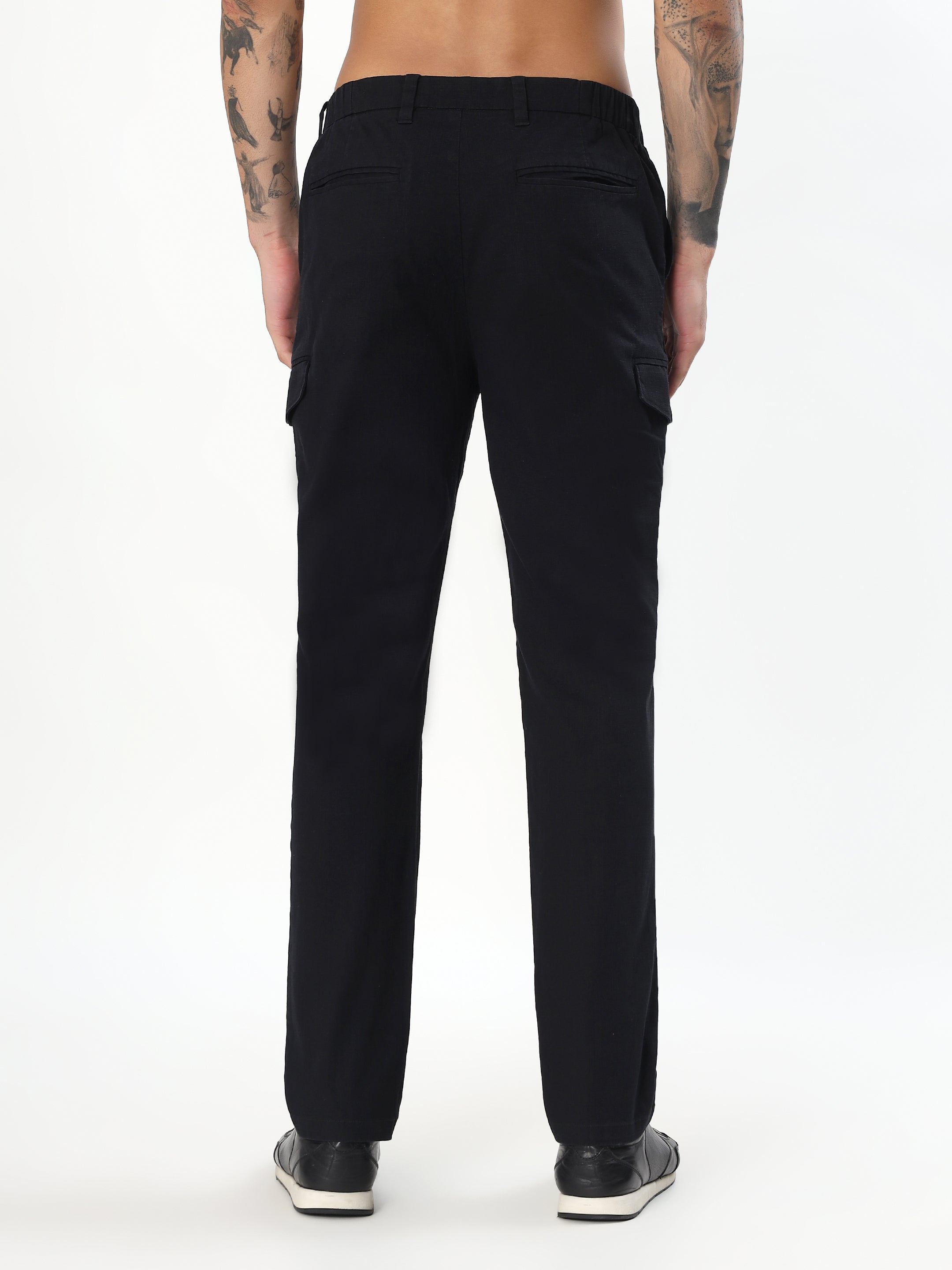 MEN'S BLACK SLIM FIT CHINOS PANTS