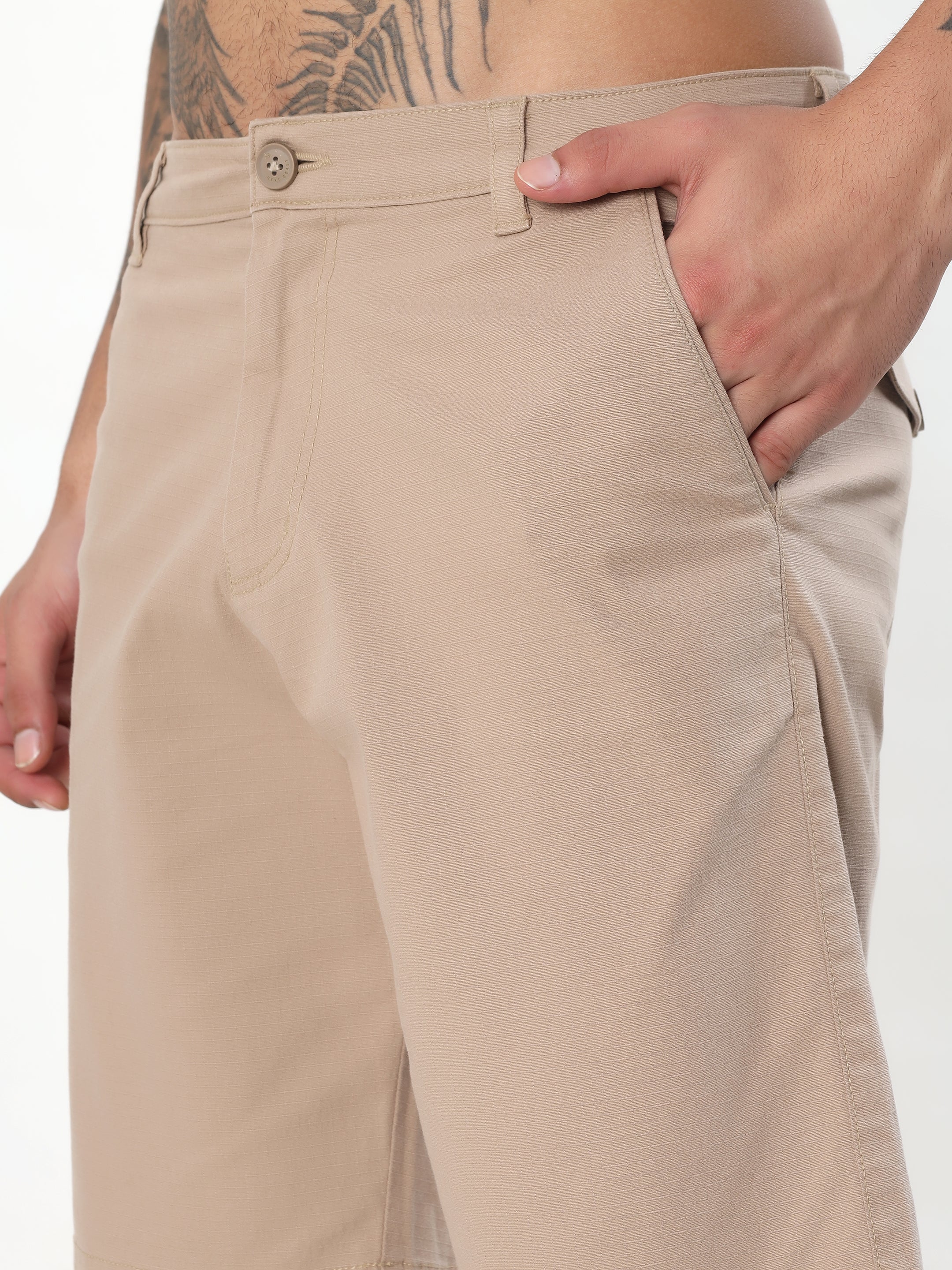 CLASSIC CHINO BERMUDA SHORTS - STONE BEIGE