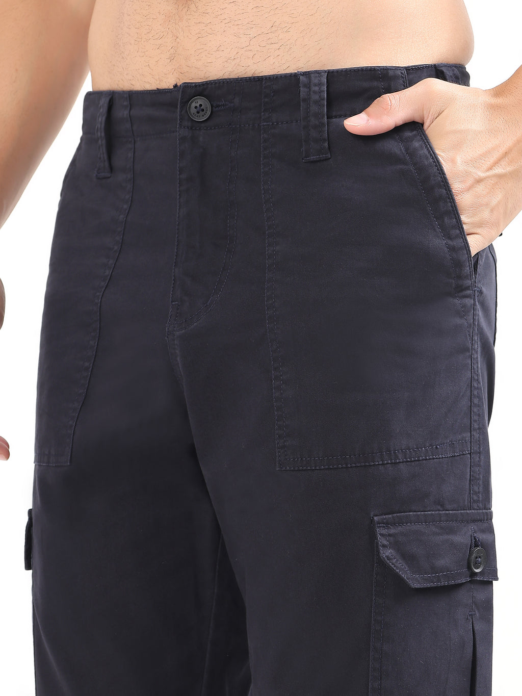 NAVY BLUE CARGO PANTS