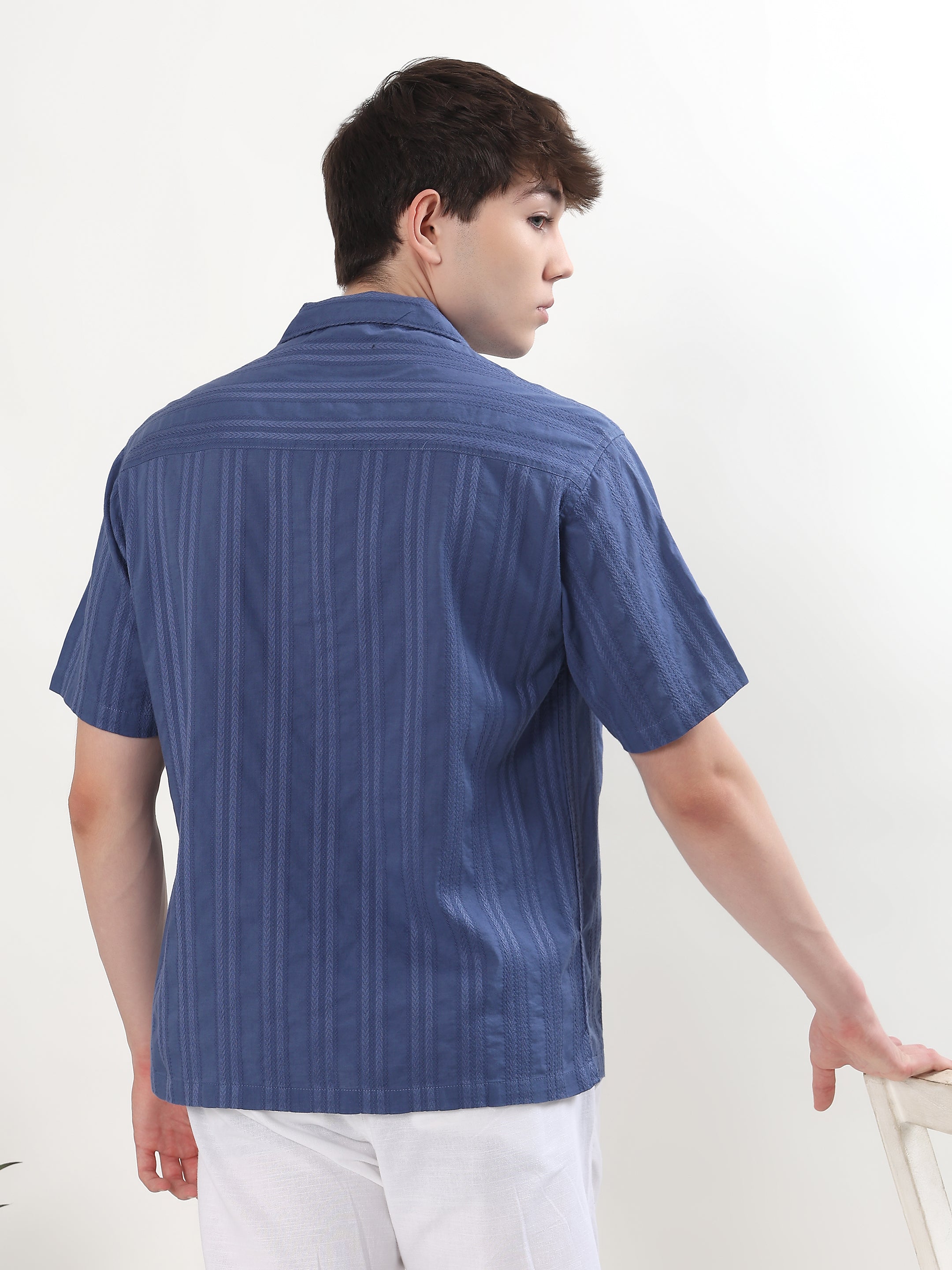 STEEL BLUE TEXTURED RESORT