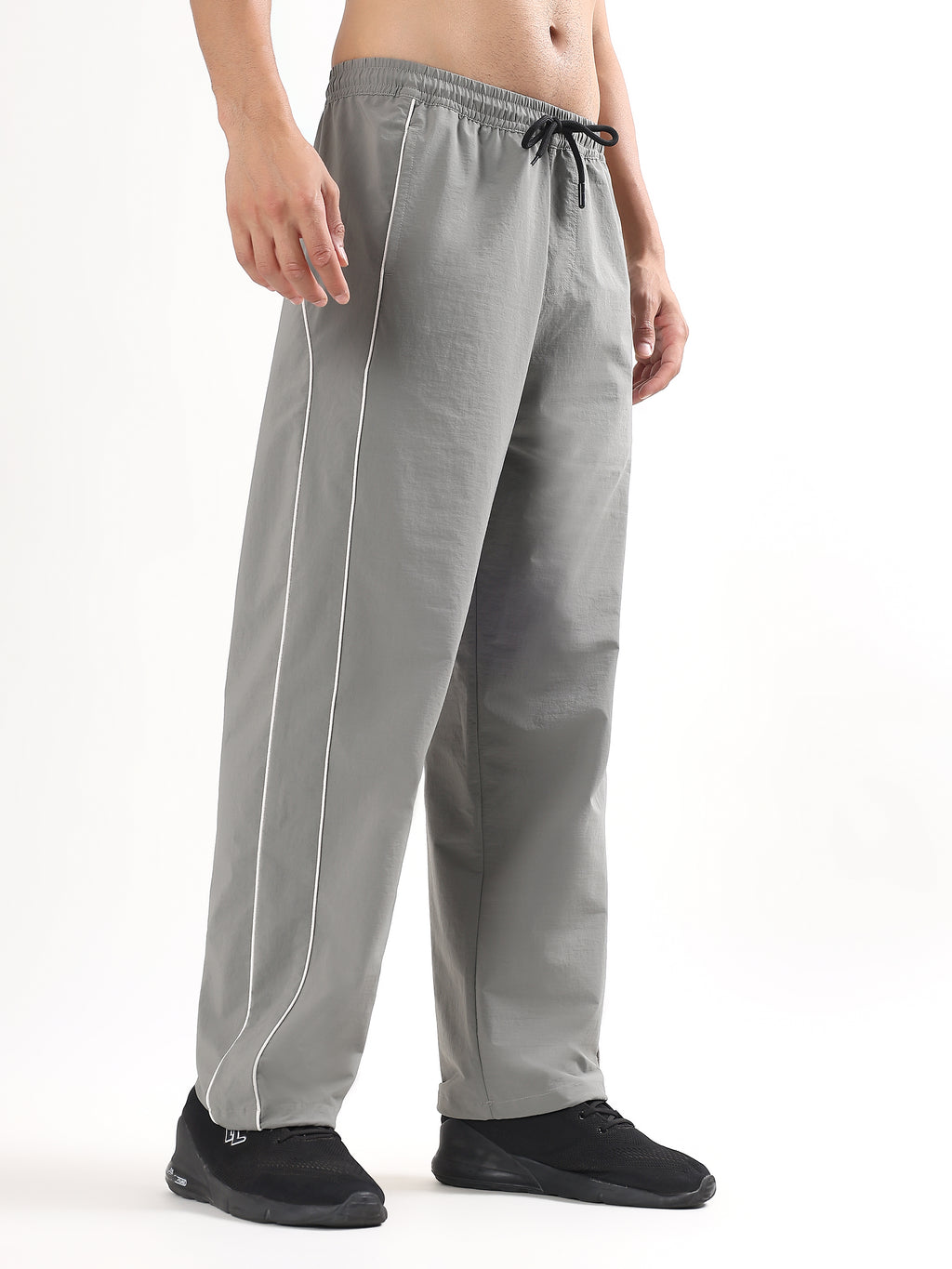 GREY RELAXED FIT TRACK PANTS