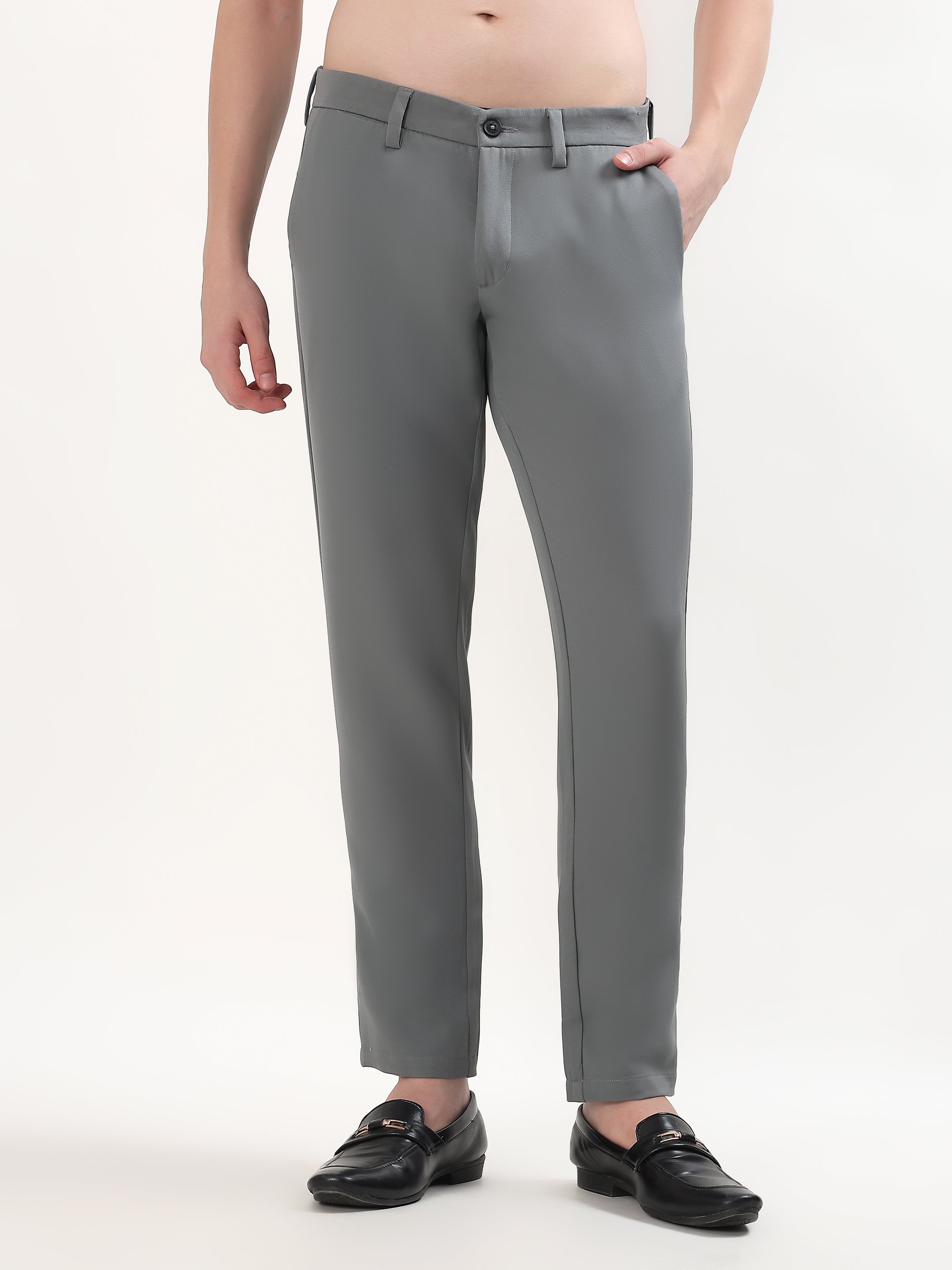 GREY SLIM FIT CHINOS