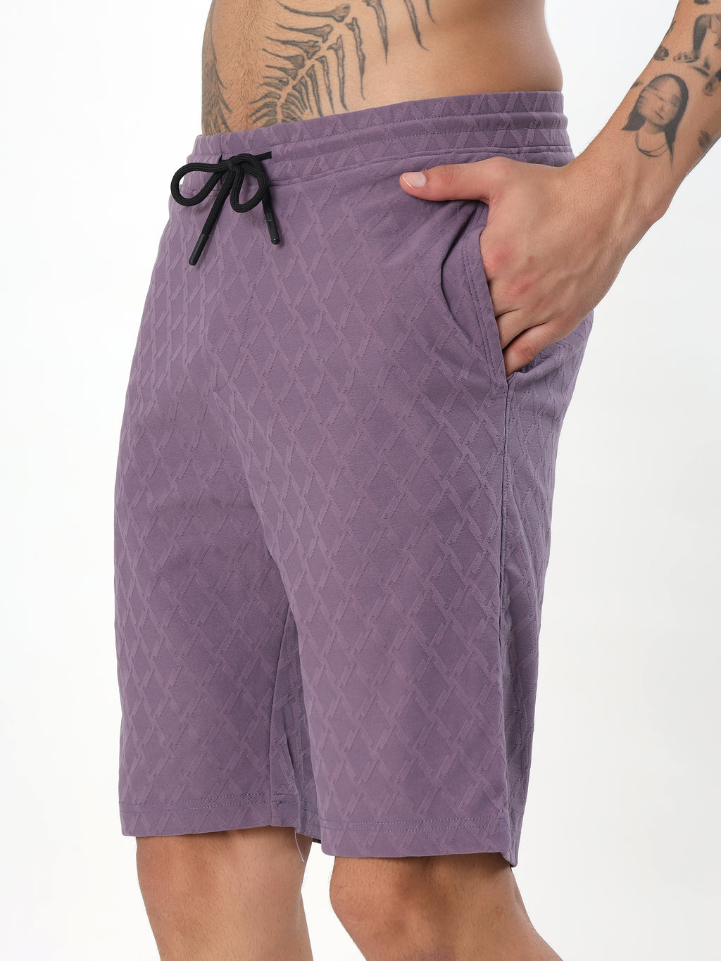 DUSTY MAUVE JACQUARD POLO CO-ORD SET