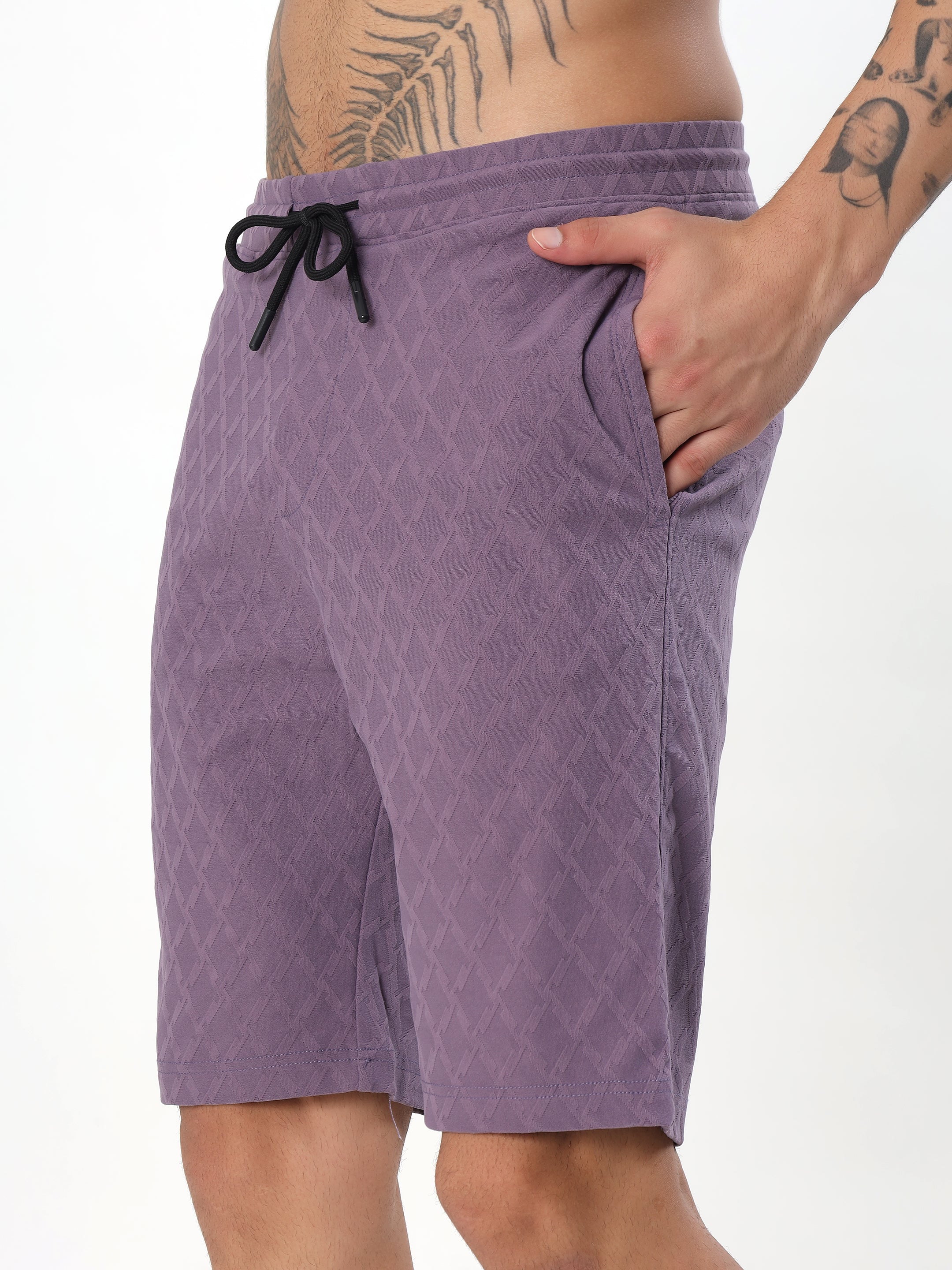 DUSTY MAUVE JACQUARD POLO CO-ORD SET