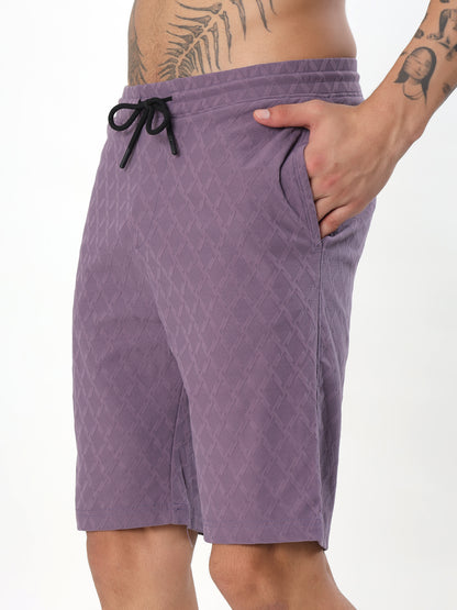 DUSTY MAUVE JACQUARD POLO CO-ORD SET