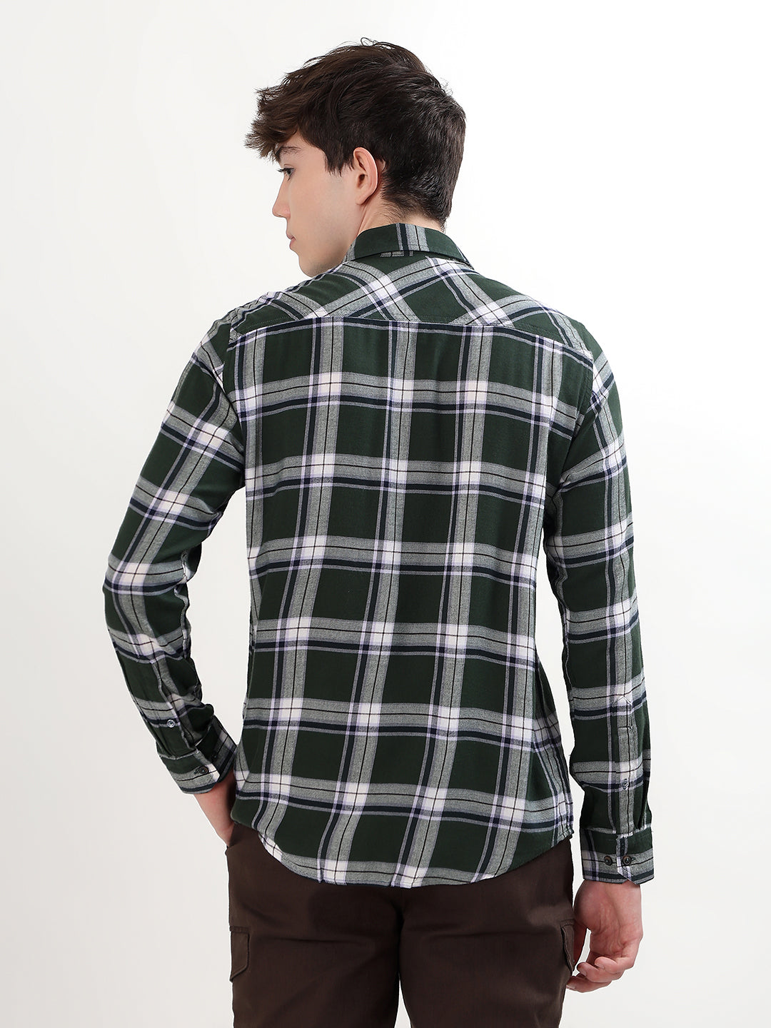 FOREST GREEN & WHITE PLAID CHECK