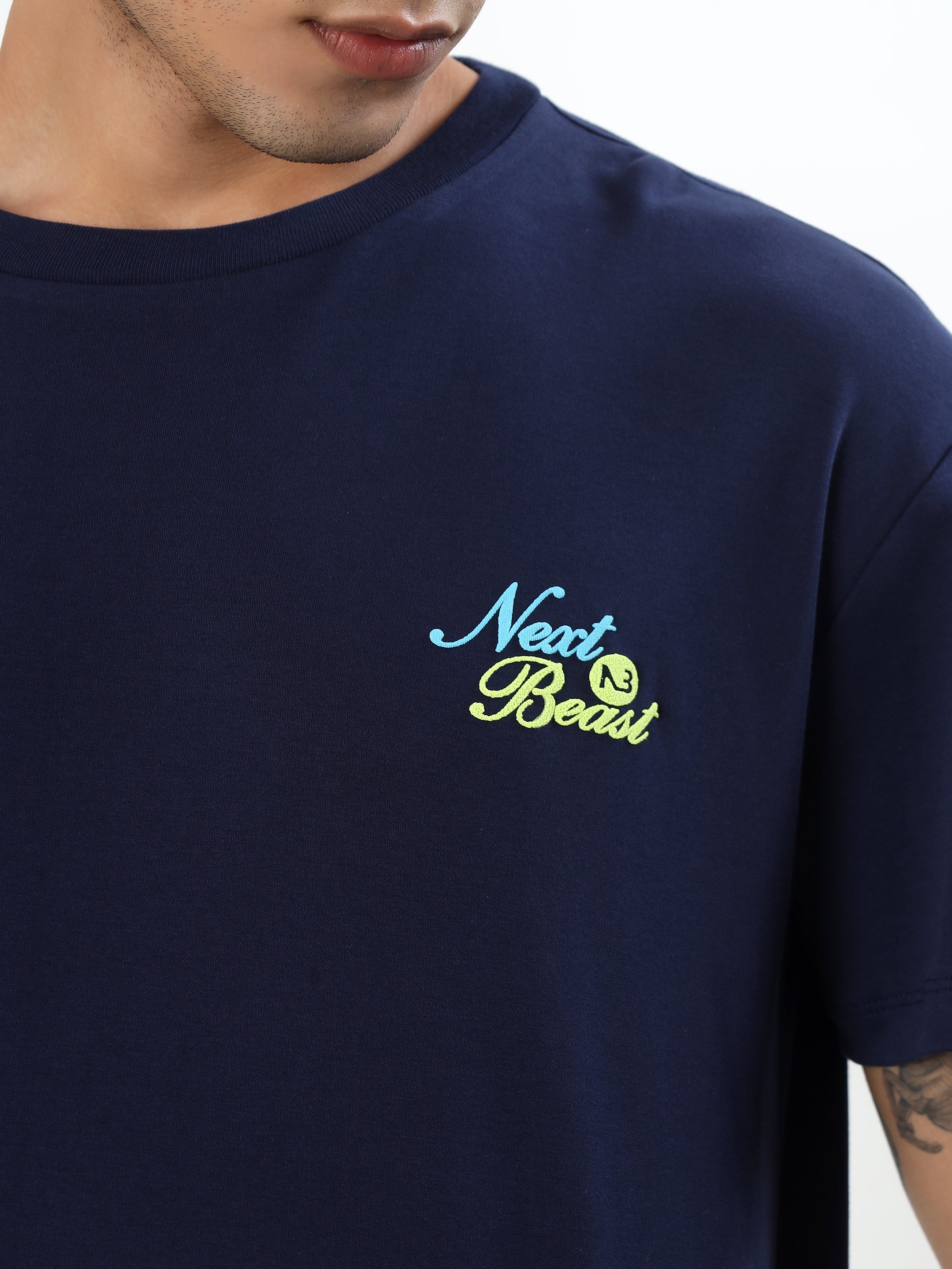 "NEON LOBSTER NEON BEAST" GRAPHIC PRINTED OVERSIZED T-SHIRT
