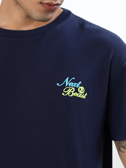 "NEON LOBSTER NEON BEAST" GRAPHIC PRINTED OVERSIZED T-SHIRT