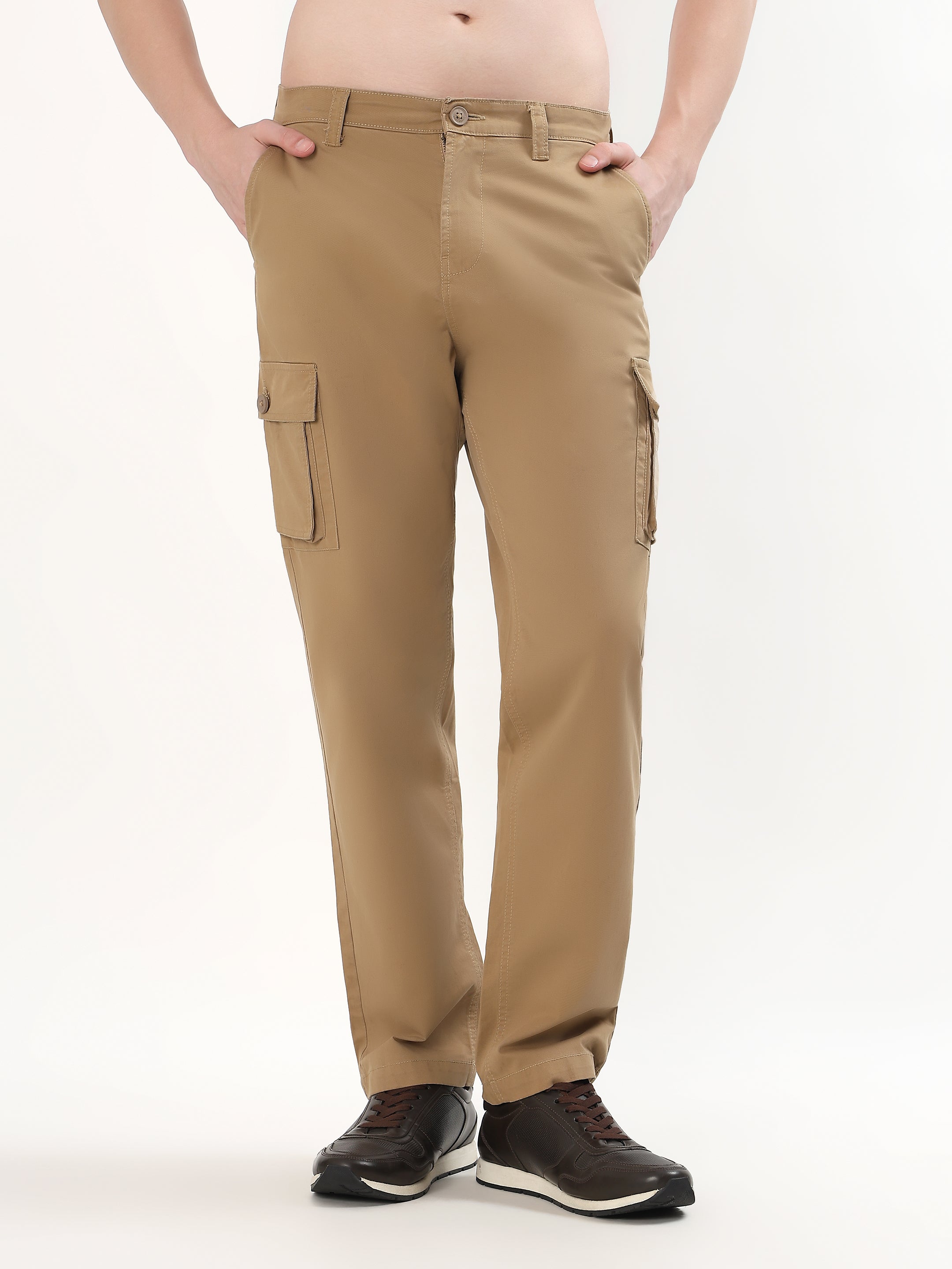 KHAKHI REGULAR FIT CARGO