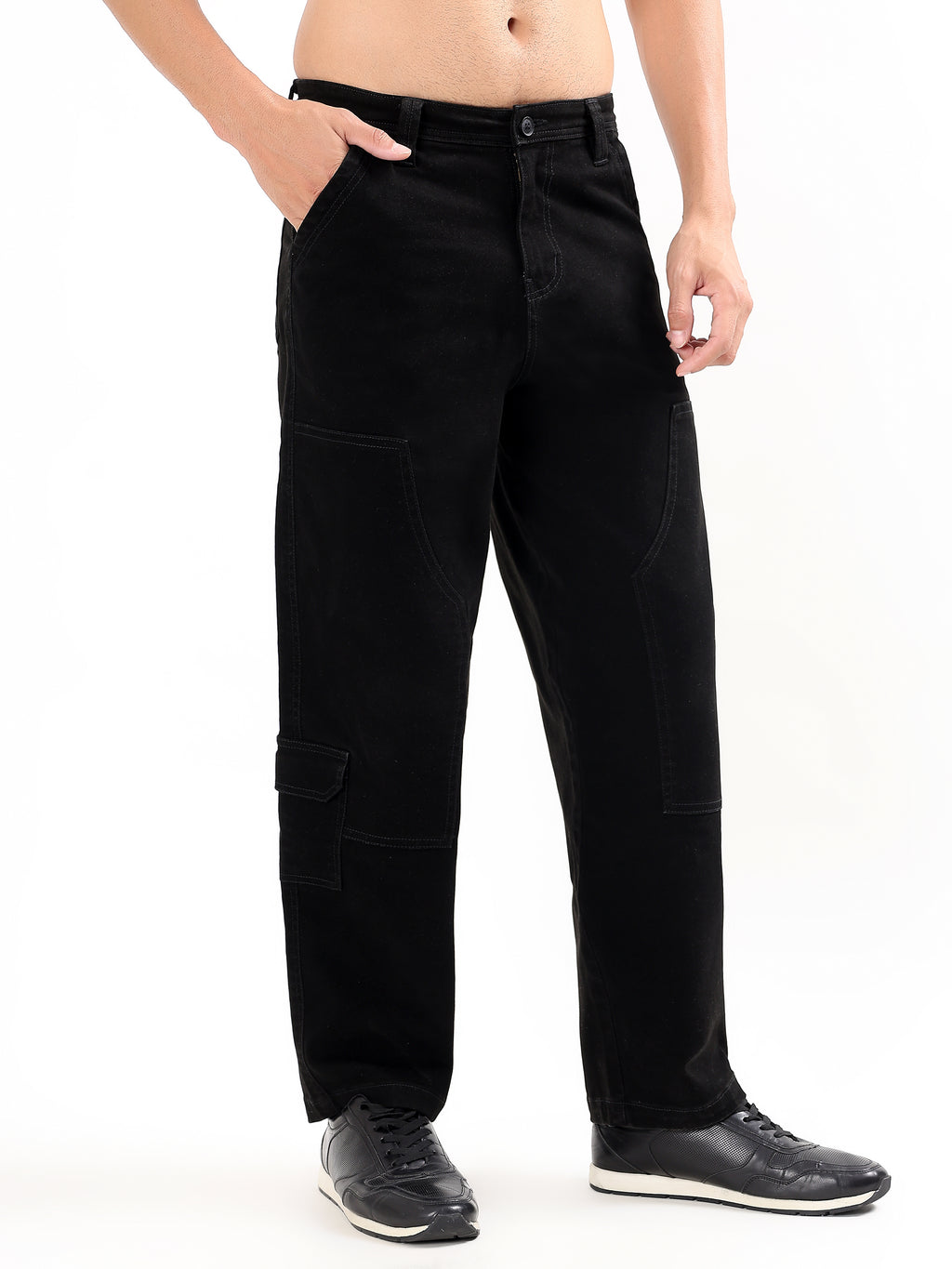 MEN'S BLACK UTILITY CARGO PANTS